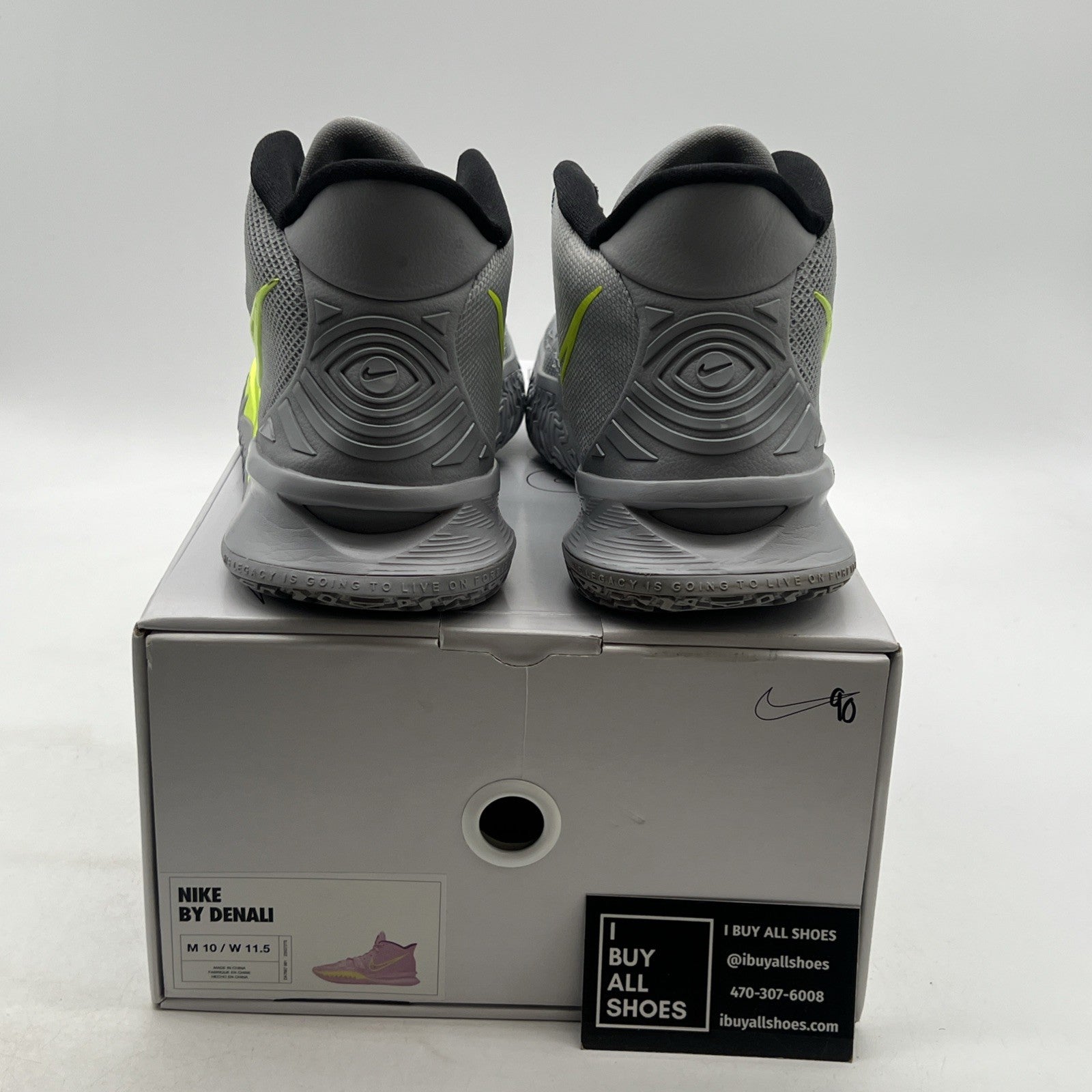 Size 10 - Nike By You Kyrie 7 Grey, Highlighter Green (DA7567-991)
