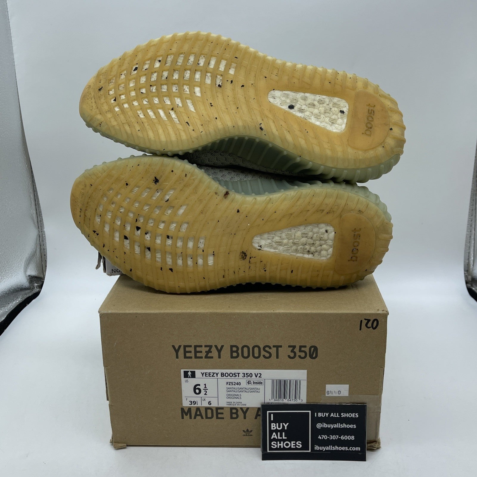 Size 6.5 - Yeezy Boost 350 V2 Sand Taupe Green Orange Suede (FZ5240)