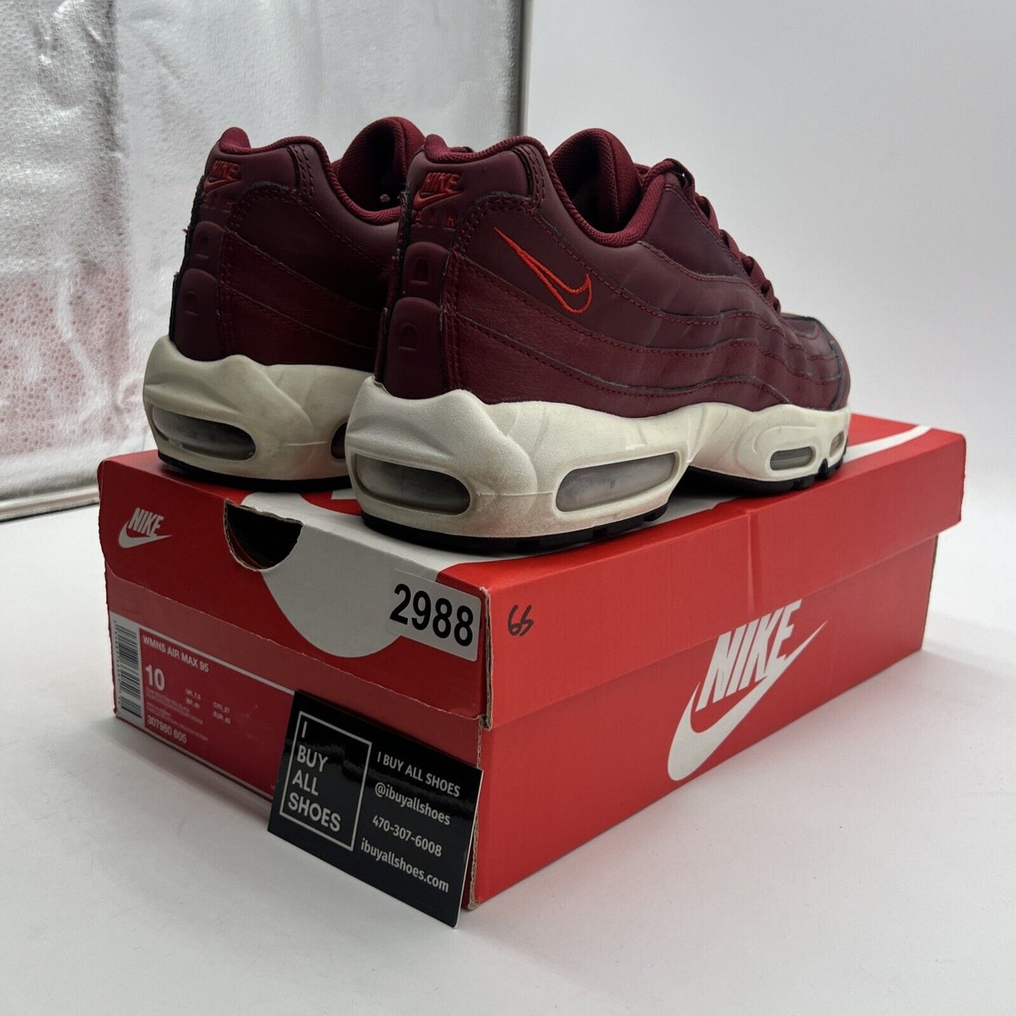 Size 10 - Nike Air Max 95 Team Red W (307960-605)