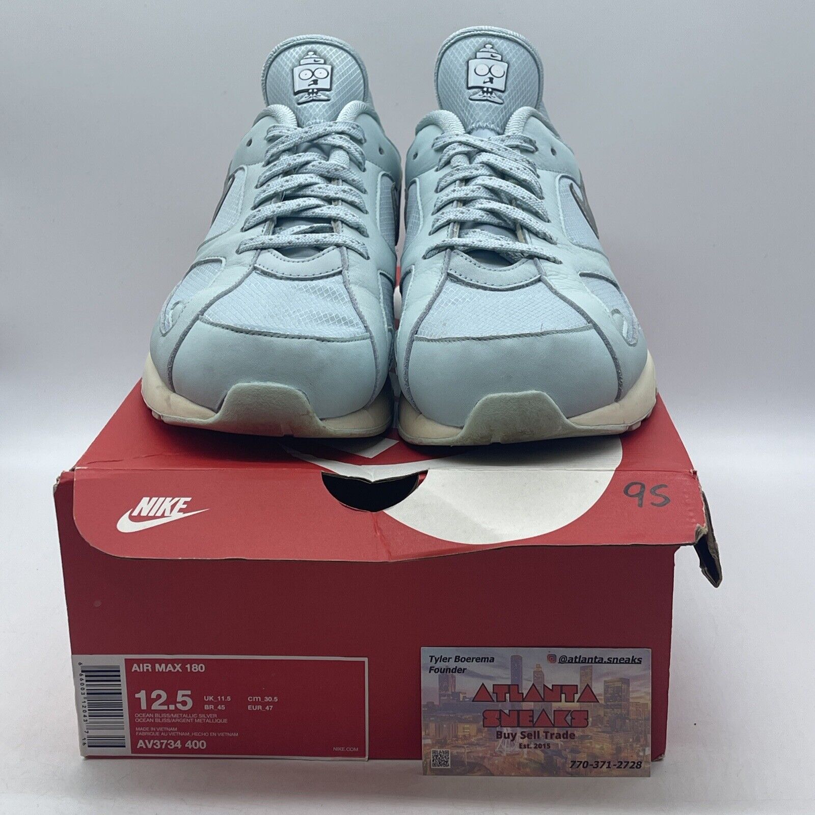 Size 12.5 - Nike Air Max 180 Ice - AV3734-400 Blue Gray (AV3734-400)