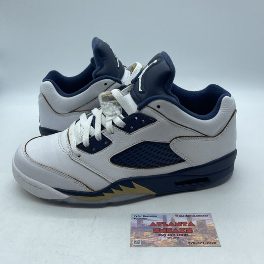 Size 8.5 - Air Jordan 5 Retro Low Dunk From Above Blue White Gold (819171-135)