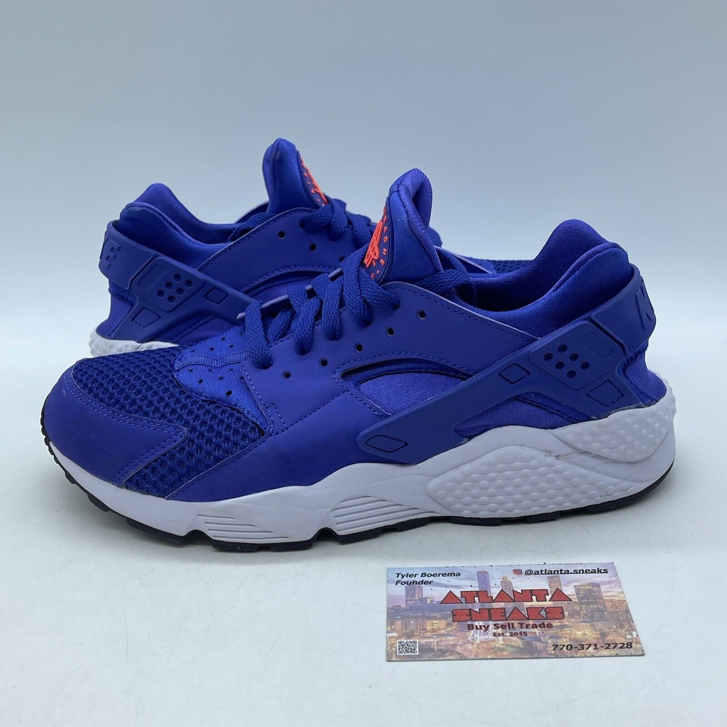 Size 9.5 - Nike Air Huarache Persian Violet Blue Sued Leather (318429-500)