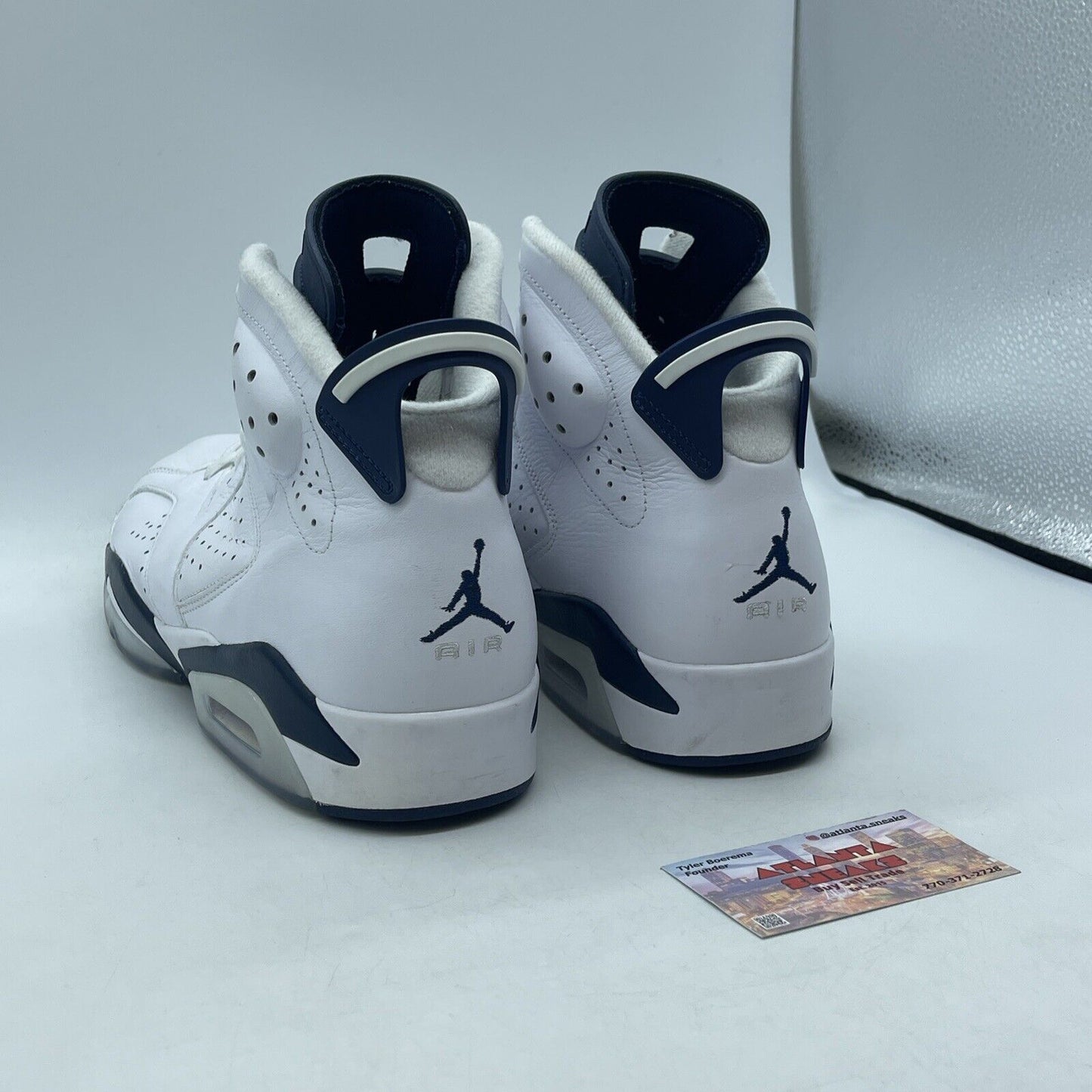 Size 12 - Jordan 6 Retro Midnight Navy White Leather (CT8529-141)