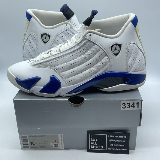 Size 10.5 - Air Jordan 14 Retro Hyper Royal Blue White Black (487471-104)