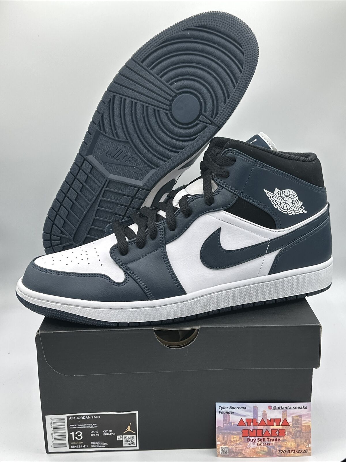 Size 13 - Jordan 1 Mid Armory Navy 2021