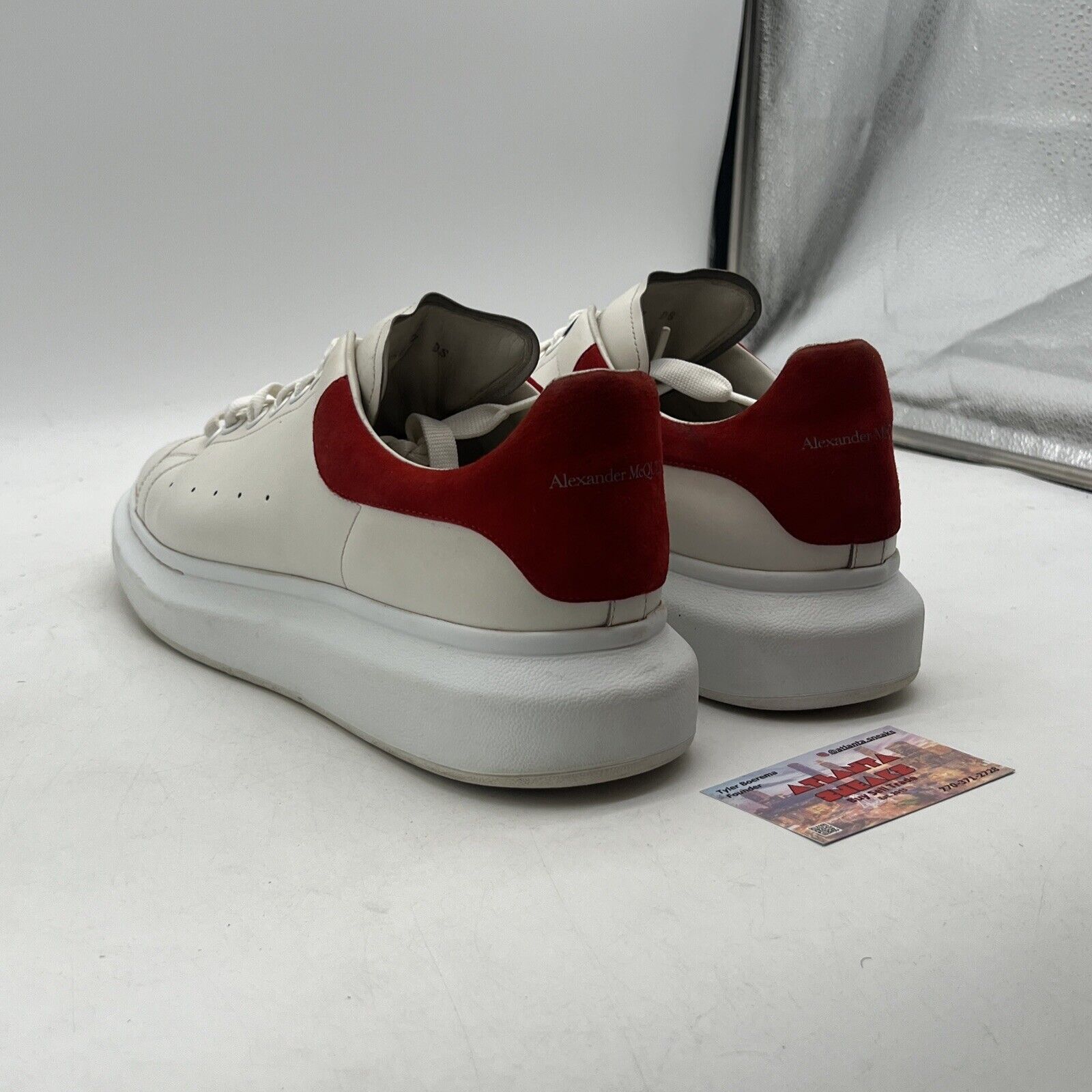 Size 14 - Alexander Mcqueen Men's White / Red Oversized Sneakers