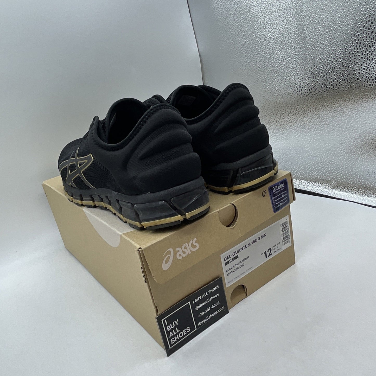 Size 12 - Asics Gel Quantum 90 Black Gold (1201A369-002)