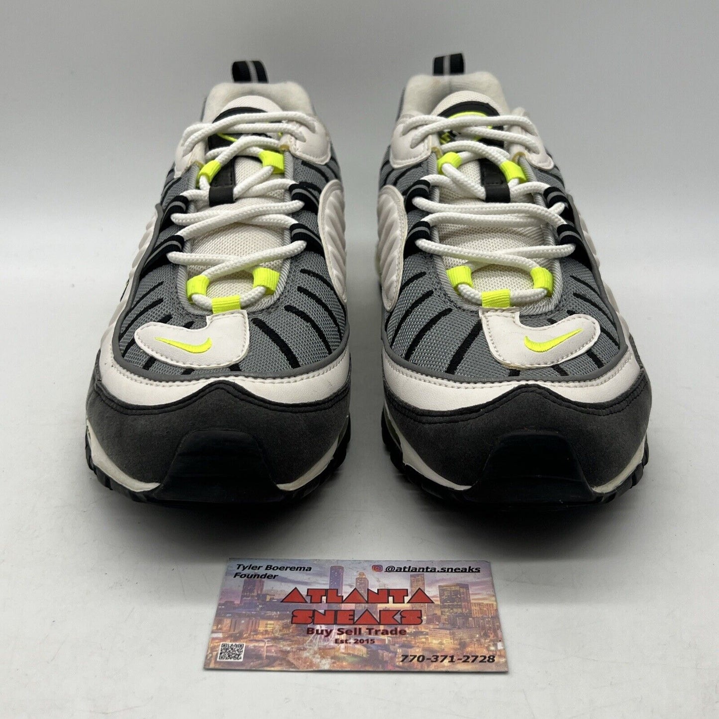 Size 11 - Nike Air Max 98 Cool Grey Volt Grey Black Suede Leather (640744-002)