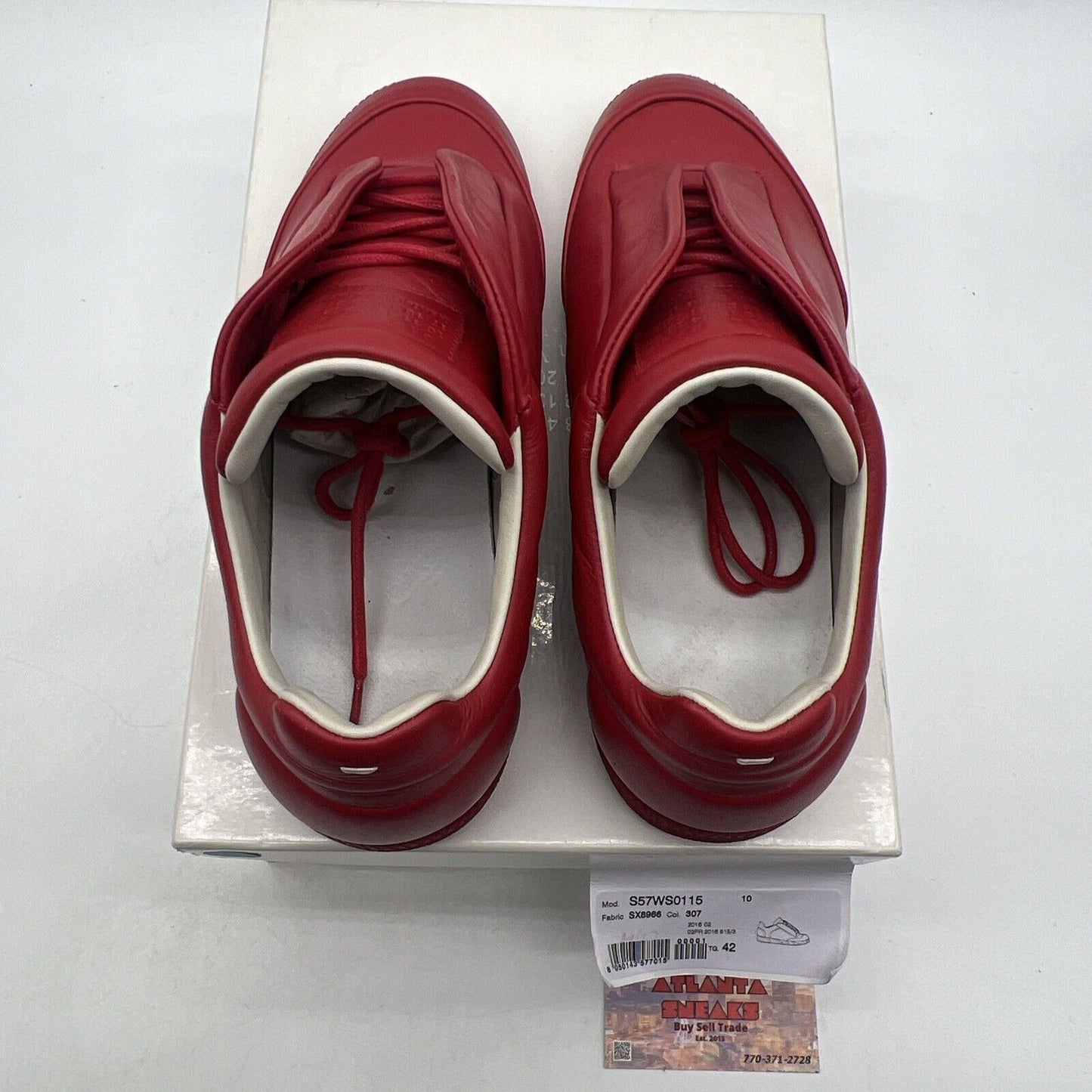 Size 10 - Maison Martin Margiela Paris 22 Future High Top Red Leather