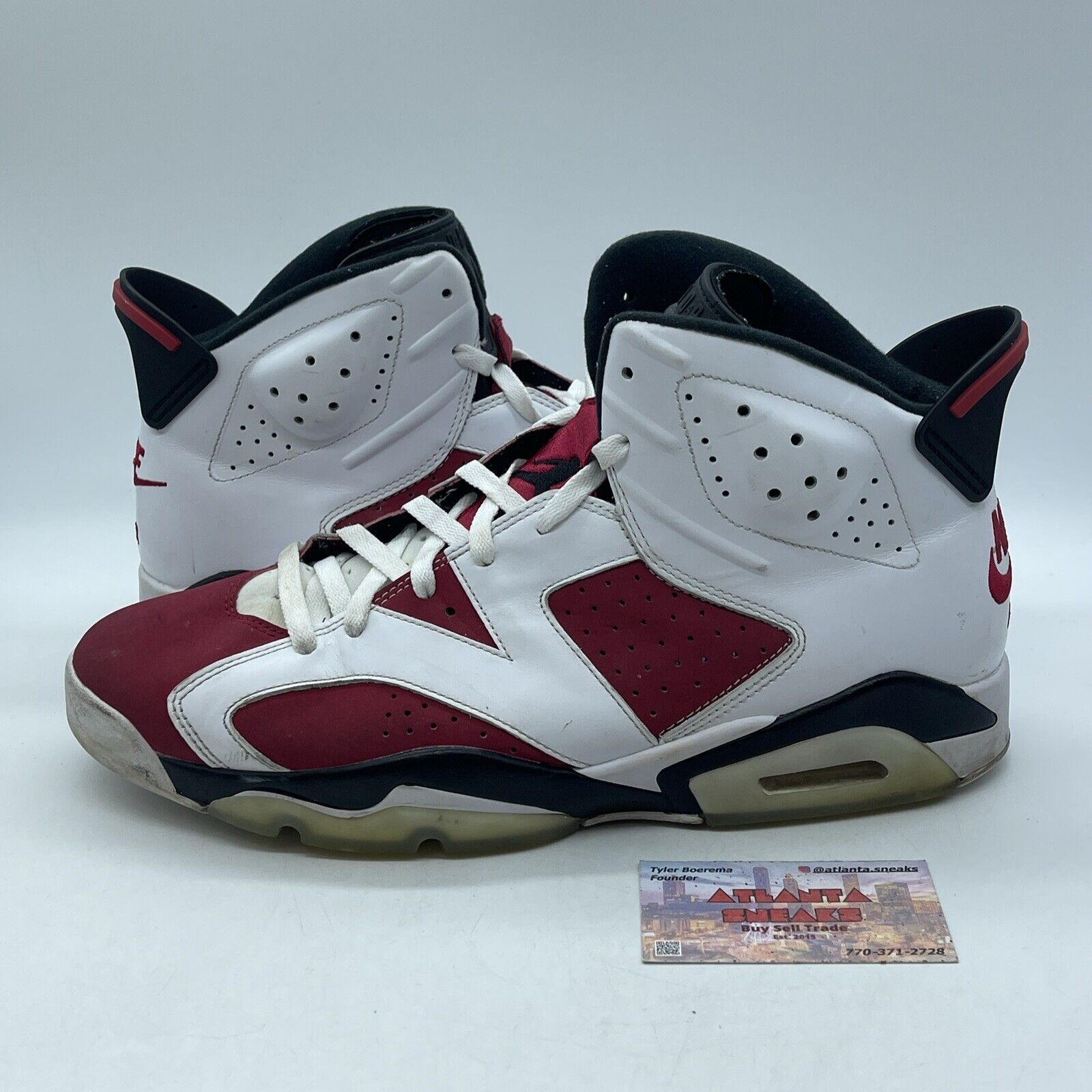 Size 13 - Jordan 6 Retro OG Mid Carmine White Leather Red Suede (CT8529-106)