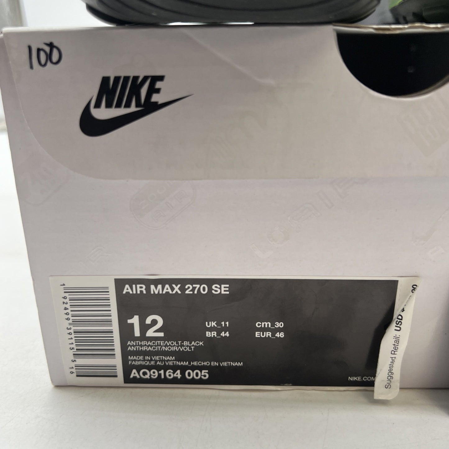 Size 12 - Nike Air Max 270 Neon Collection (AQ9164-005)