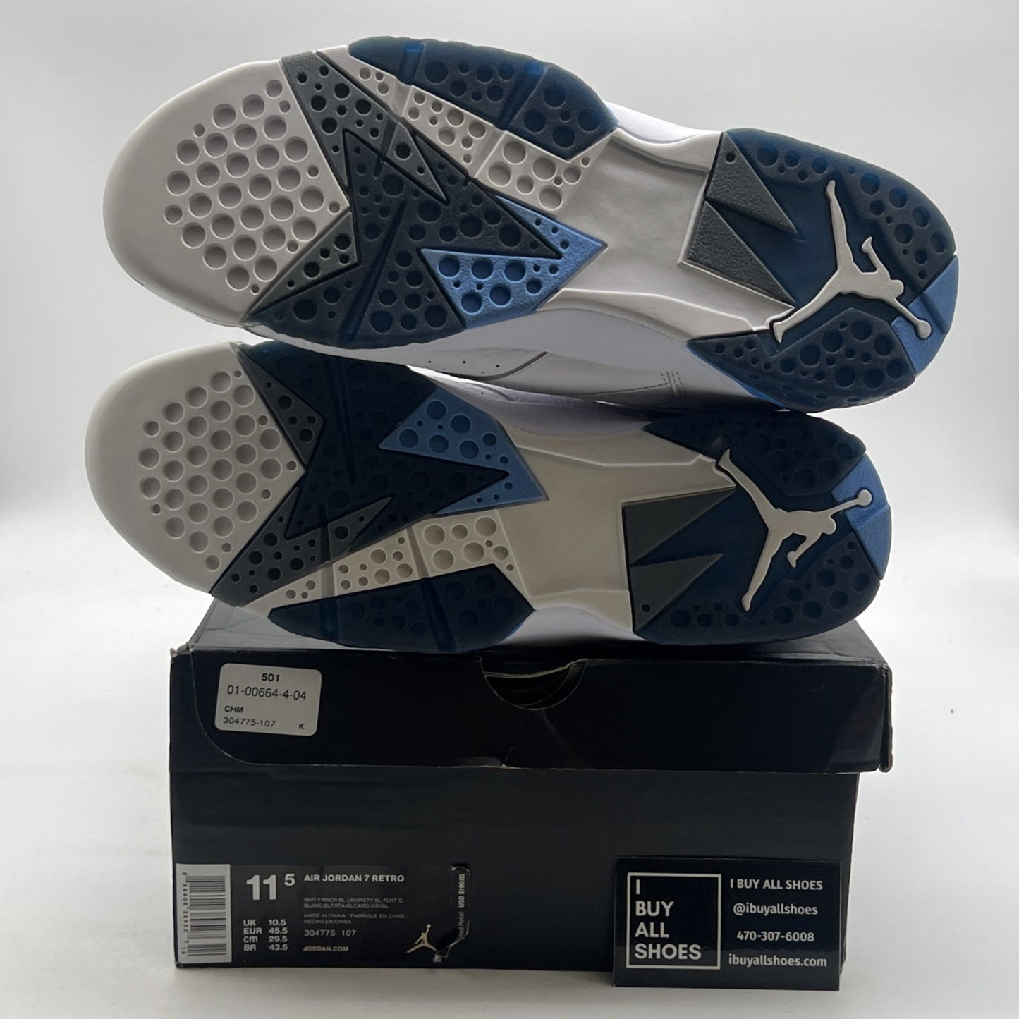 Size 11.5 - Air Jordan 7 Retro 2015 French Blue (304775-107)