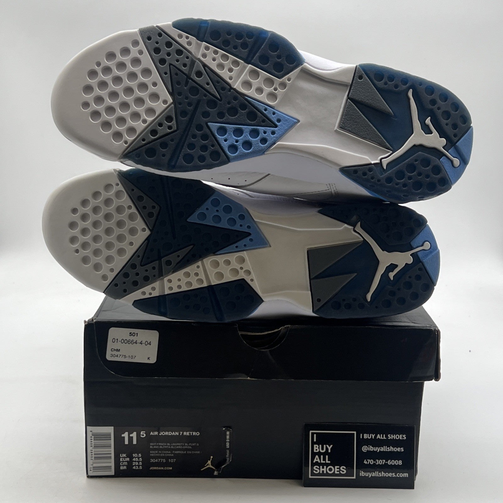 Size 11.5 - Air Jordan 7 Retro 2015 French Blue (304775-107)