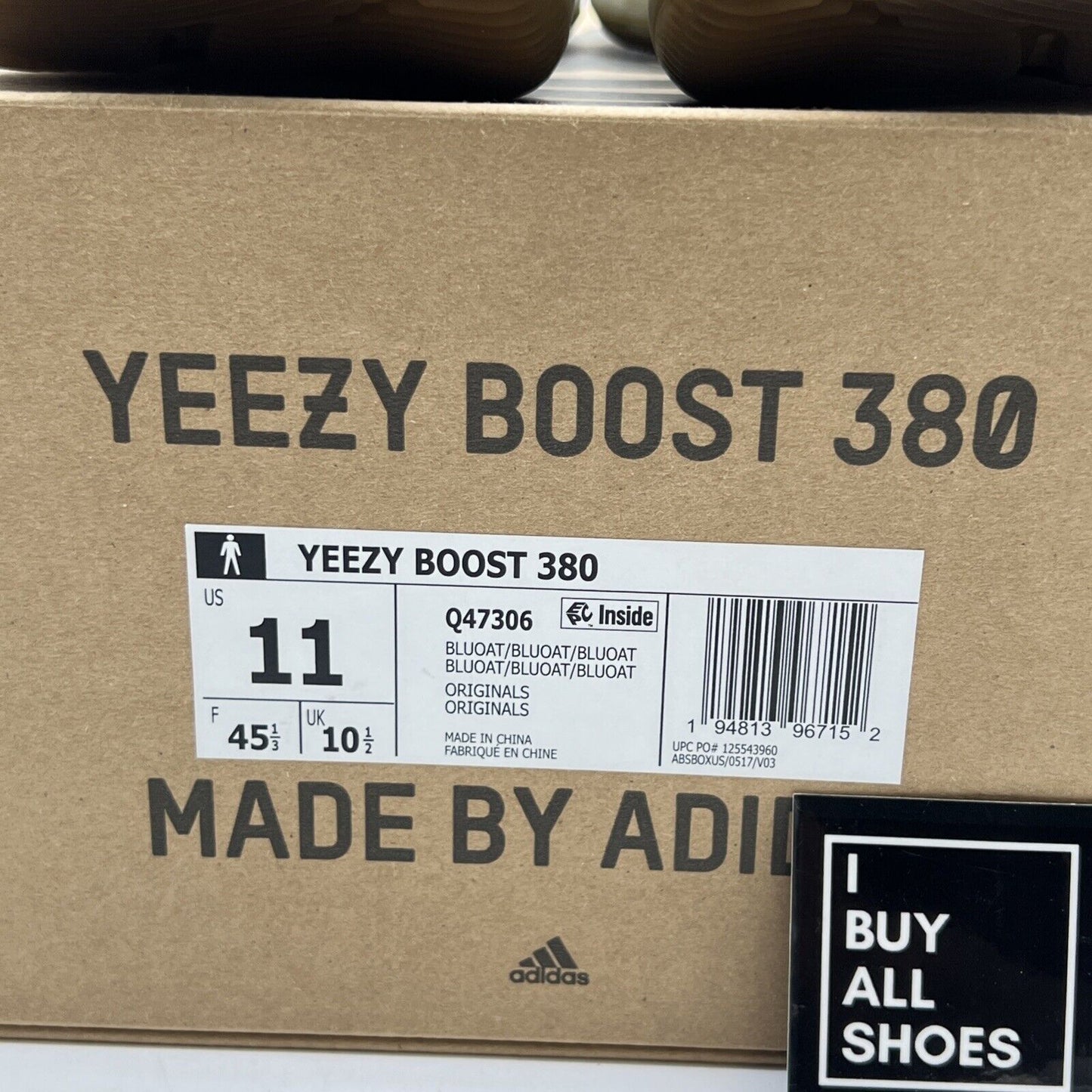 Size 11 - adidas Yeezy Boost 380 Blue Oat Non-Reflective (Q47306)