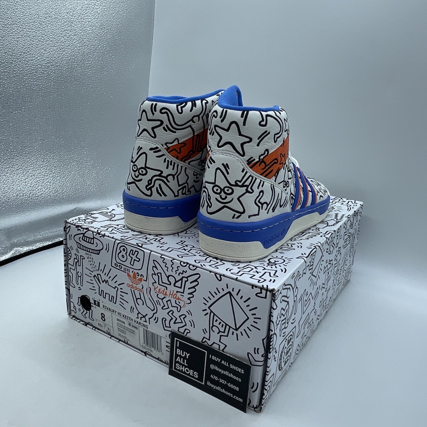 Size 8 - Adidas Keith Haring x Rivalry High Pop Art (EE9296)