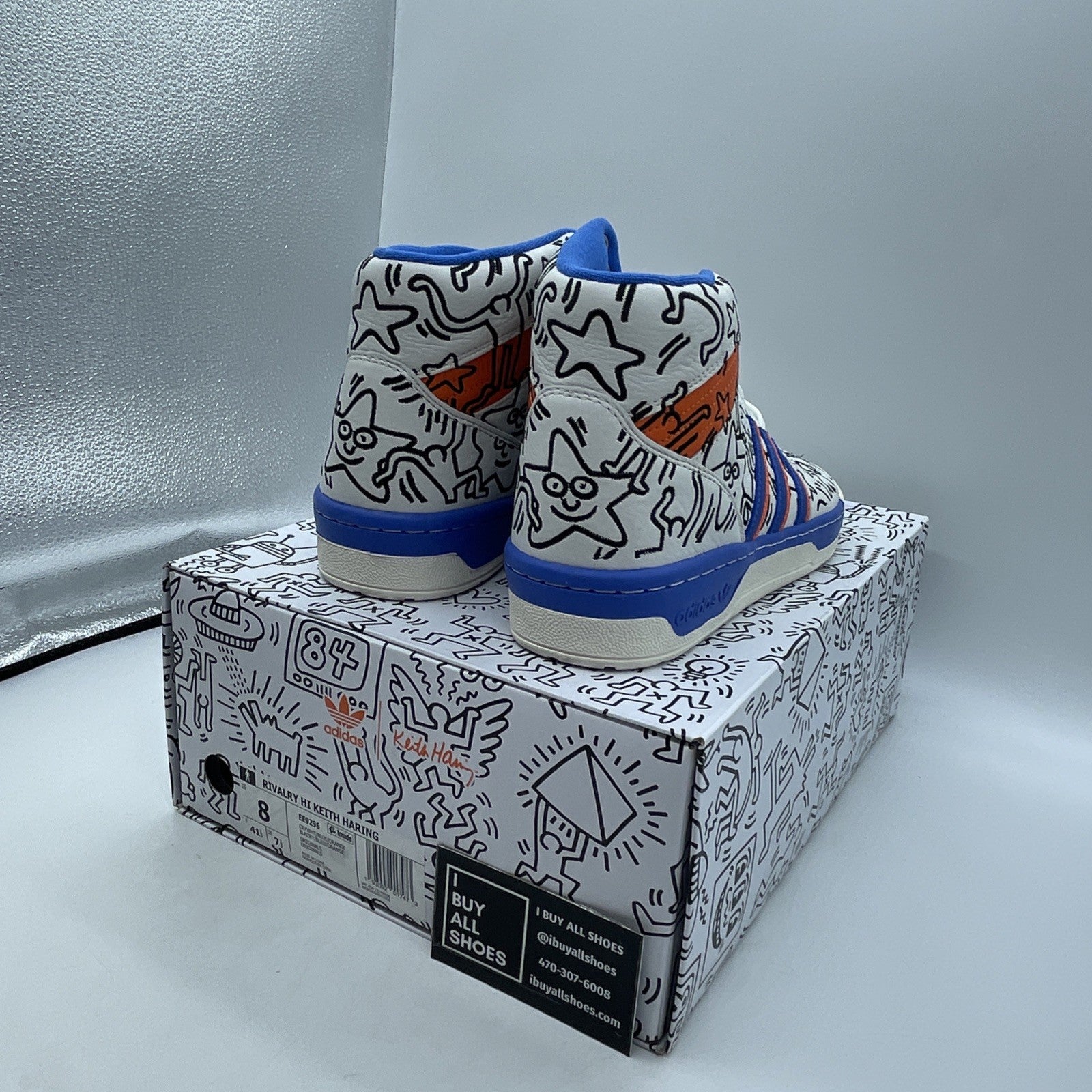 Size 8 - Adidas Keith Haring x Rivalry High Pop Art (EE9296)