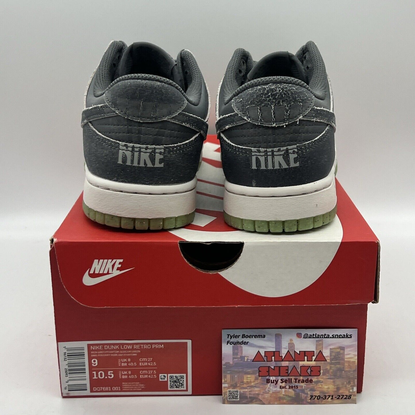 Size 9 - Nike Dunk Low Iron Gray Scream Green 2022 Brand New Og All