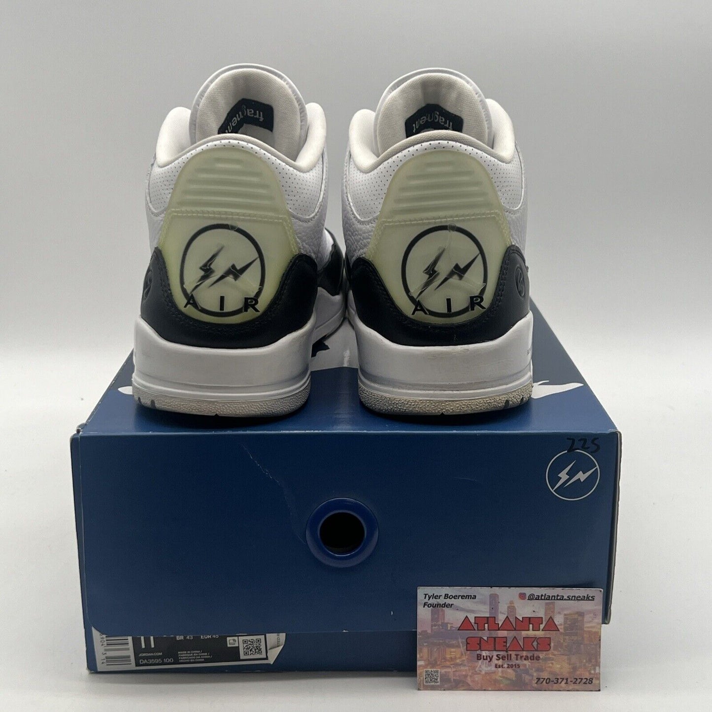 Size 11 - Jordan 3 Retro SP x Fragment Design Mid White Leather (DA3592-100)