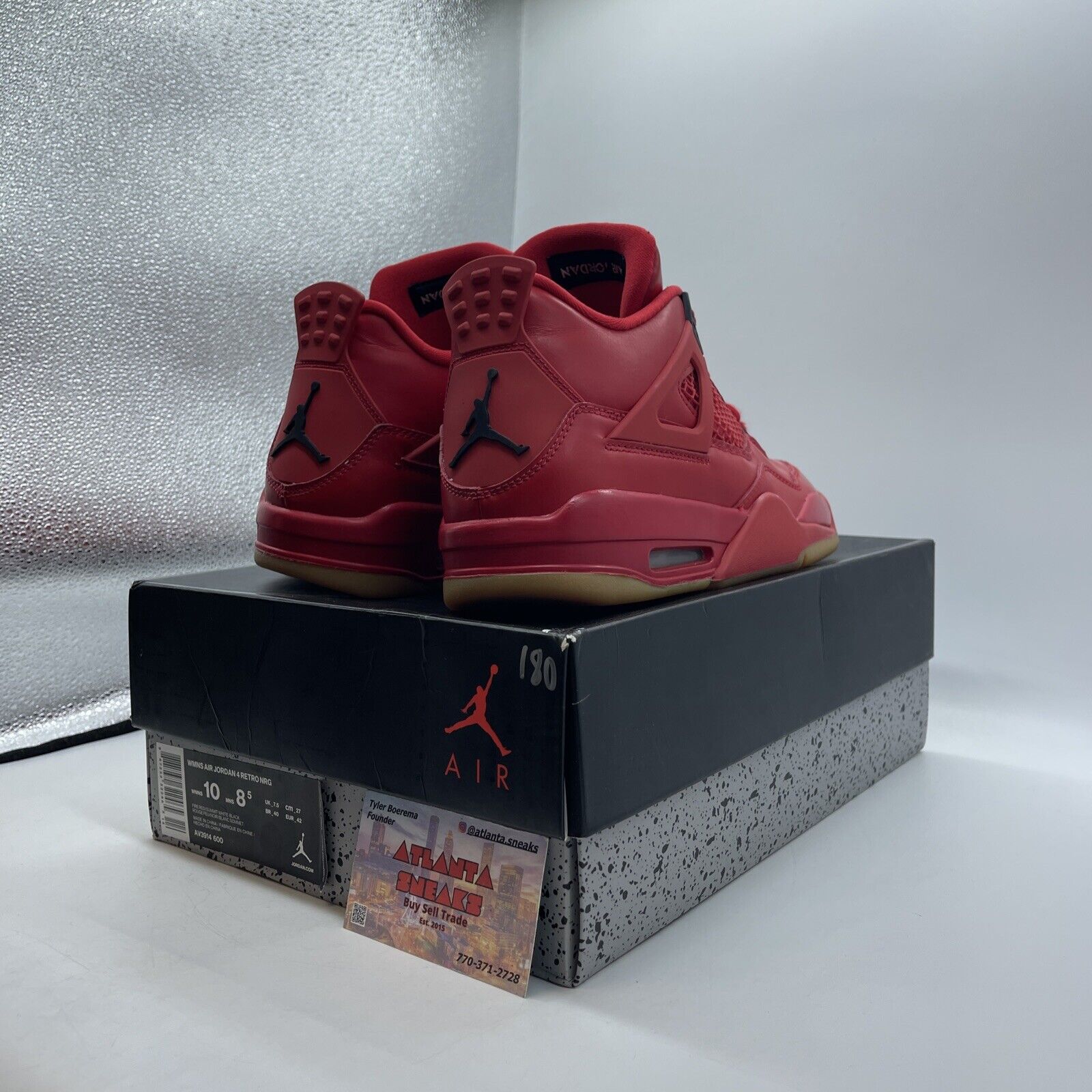 Size 10 W - Air Jordan 4 Retro NRG Singles Day Women’s Red Black (Av3914-600)