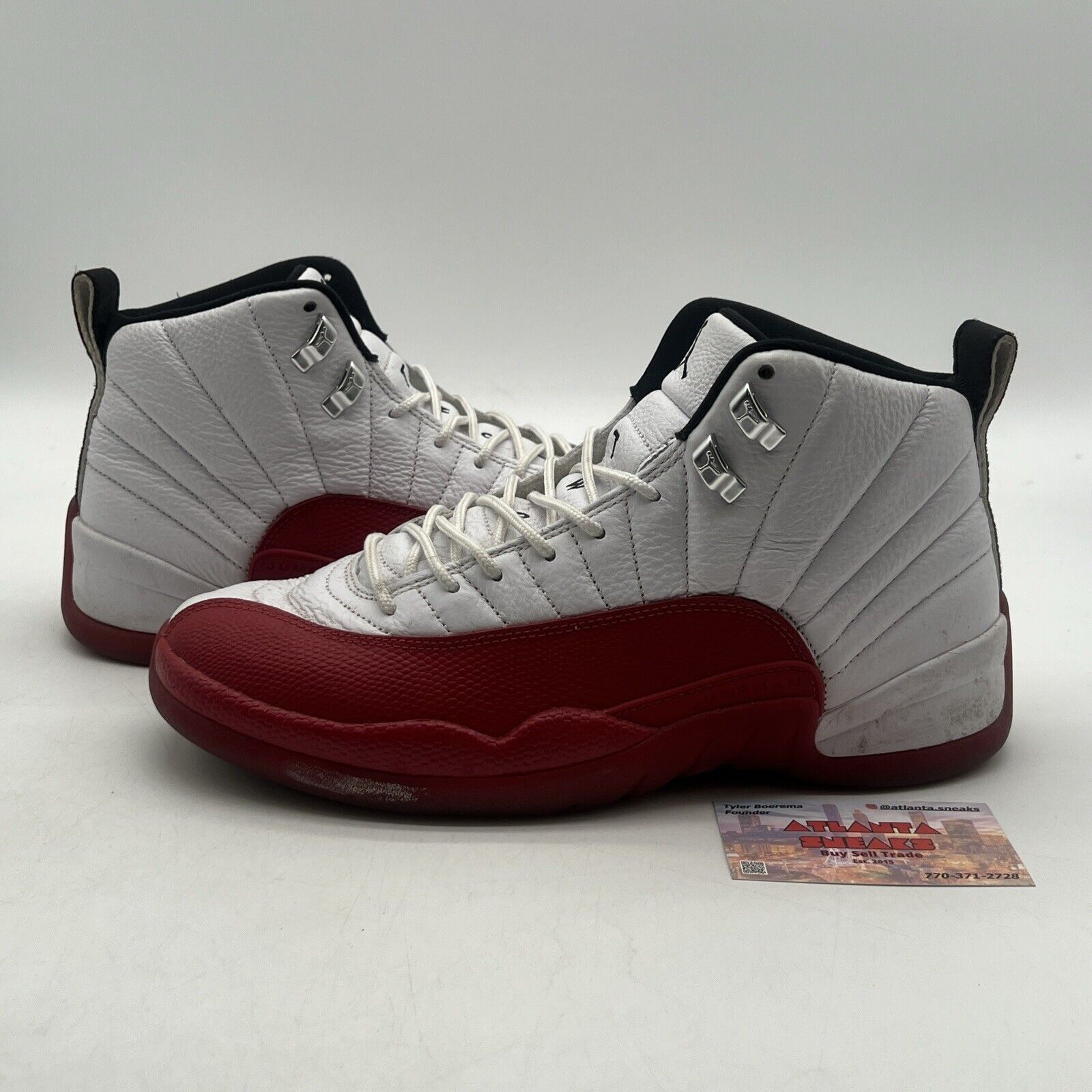 Size 9.5 - Jordan 12 Retro 2023 Mid Cherry White Red Leather (CT8013-116)