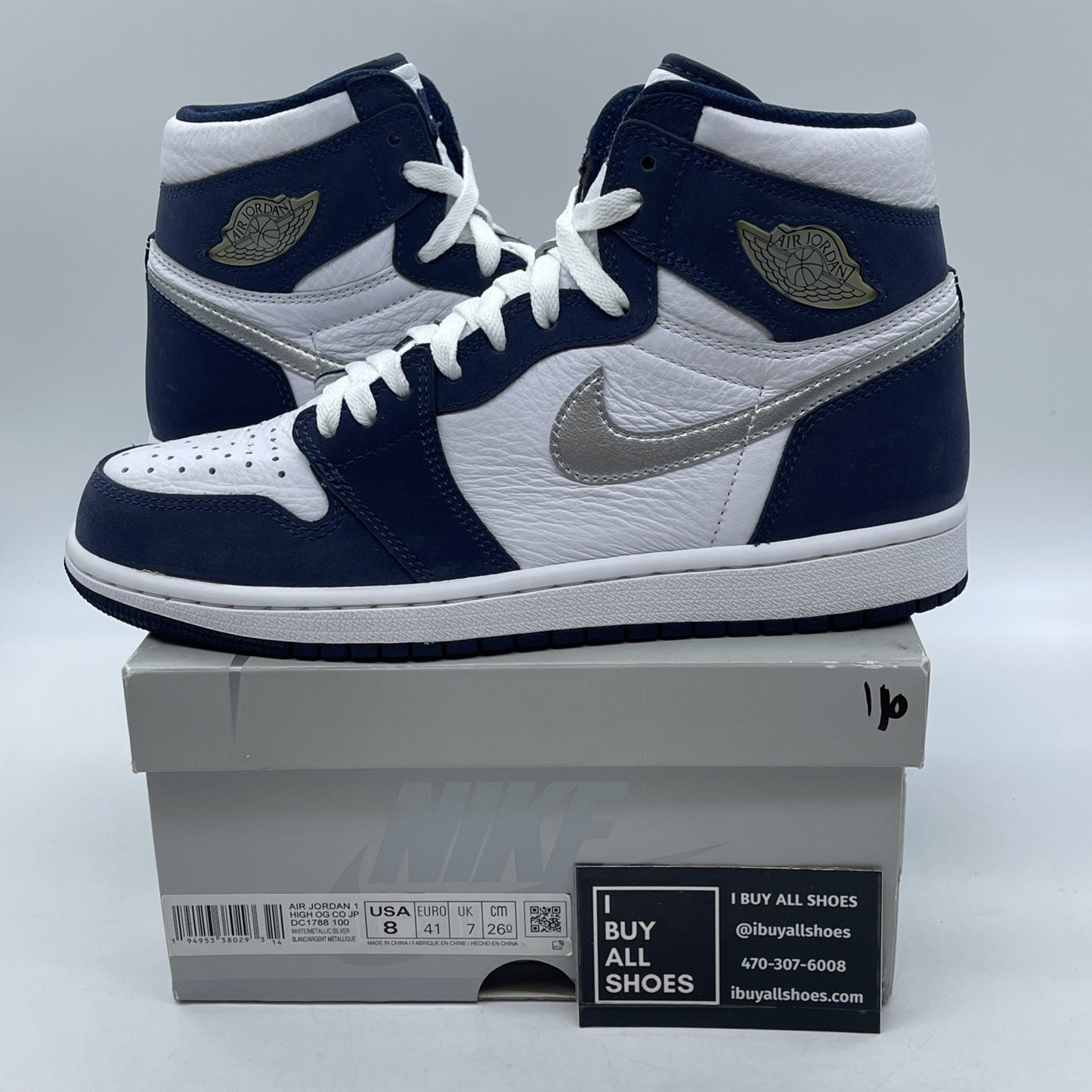 Size 8 - Jordan 1 Retro High CO.JP Midnight Navy Suede Leather (DC1788-100)