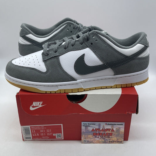 Size 11 - Nike Dunk Low Smoke Grey Gum White Brown Suede (FV0389-100)
