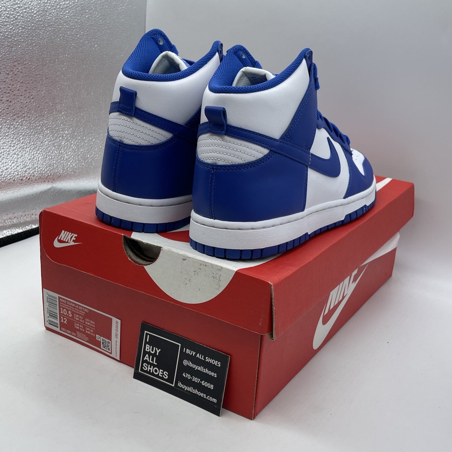 Size 10.5 - Nike Dunk 2021 High Kentucky Blue White Leather (DD1399-102)