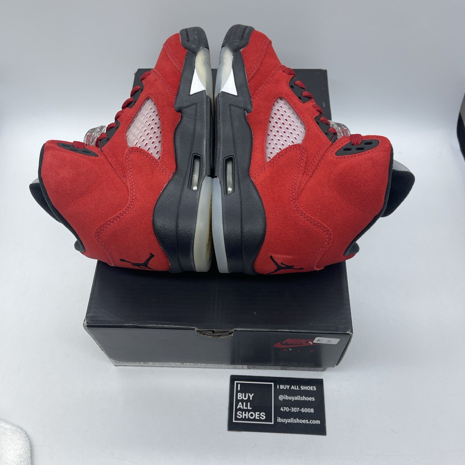 Size 4Y - Jordan 5 Retro Mid Raging Bull Red Suede (440888-600)