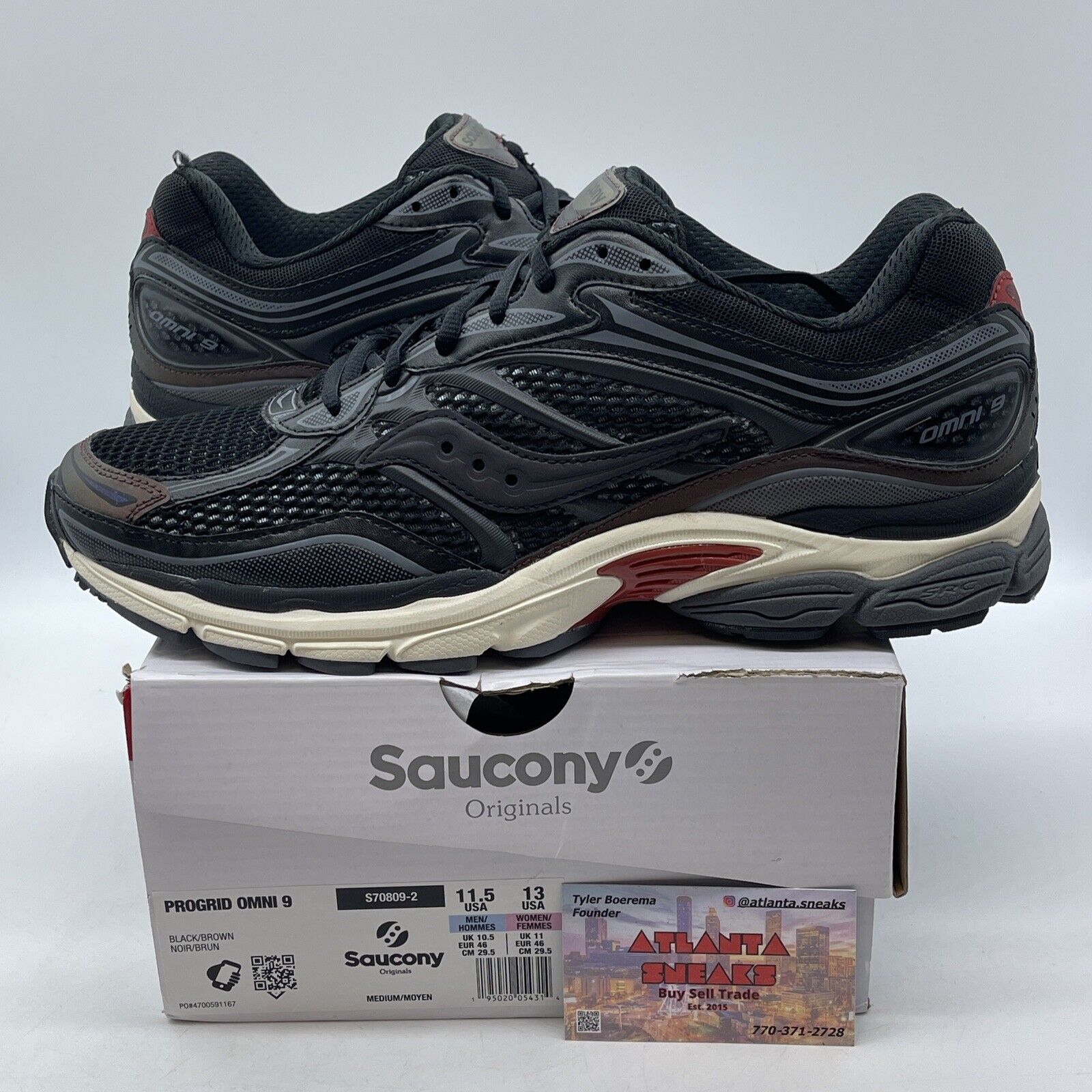 Size 11 - Saucony Progrid Omni 9 Disrupt Pack White Red Black (S70809-2)