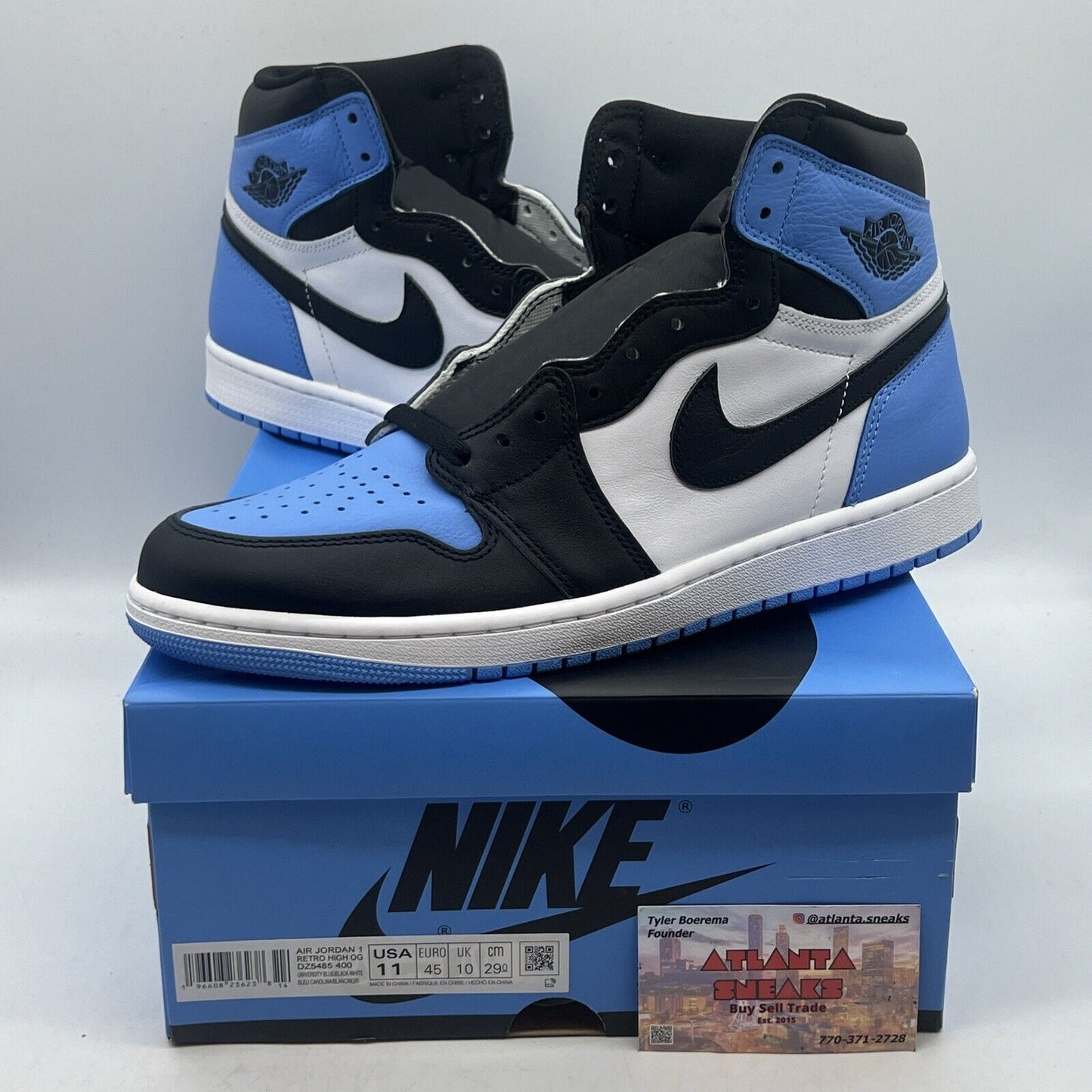 Size 11 - Jordan 1 Retro OG High UNC Toe Brand New Og All