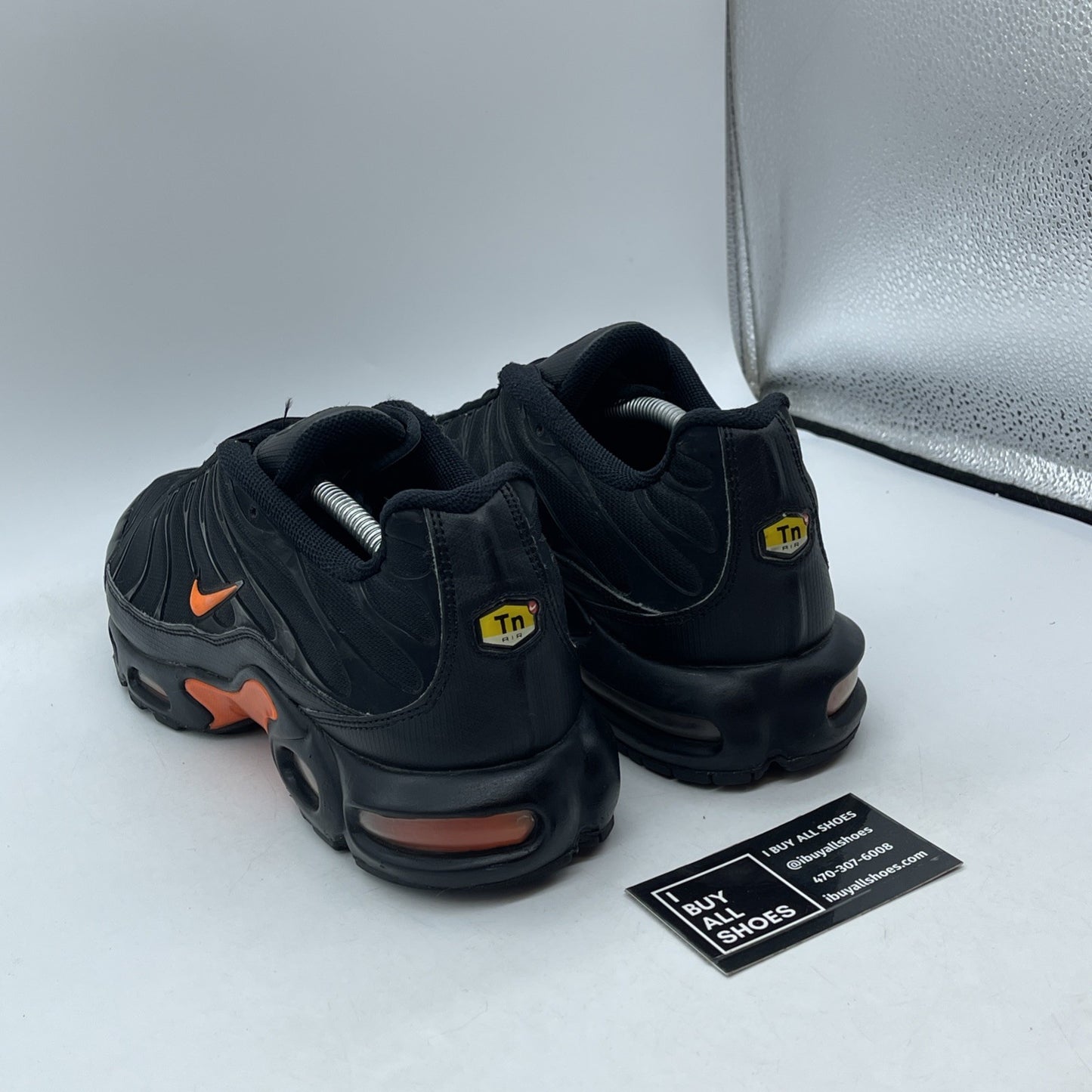 Size 12 - Nike Air Max Plus Black Orange Suede Leather (AO9564-001)