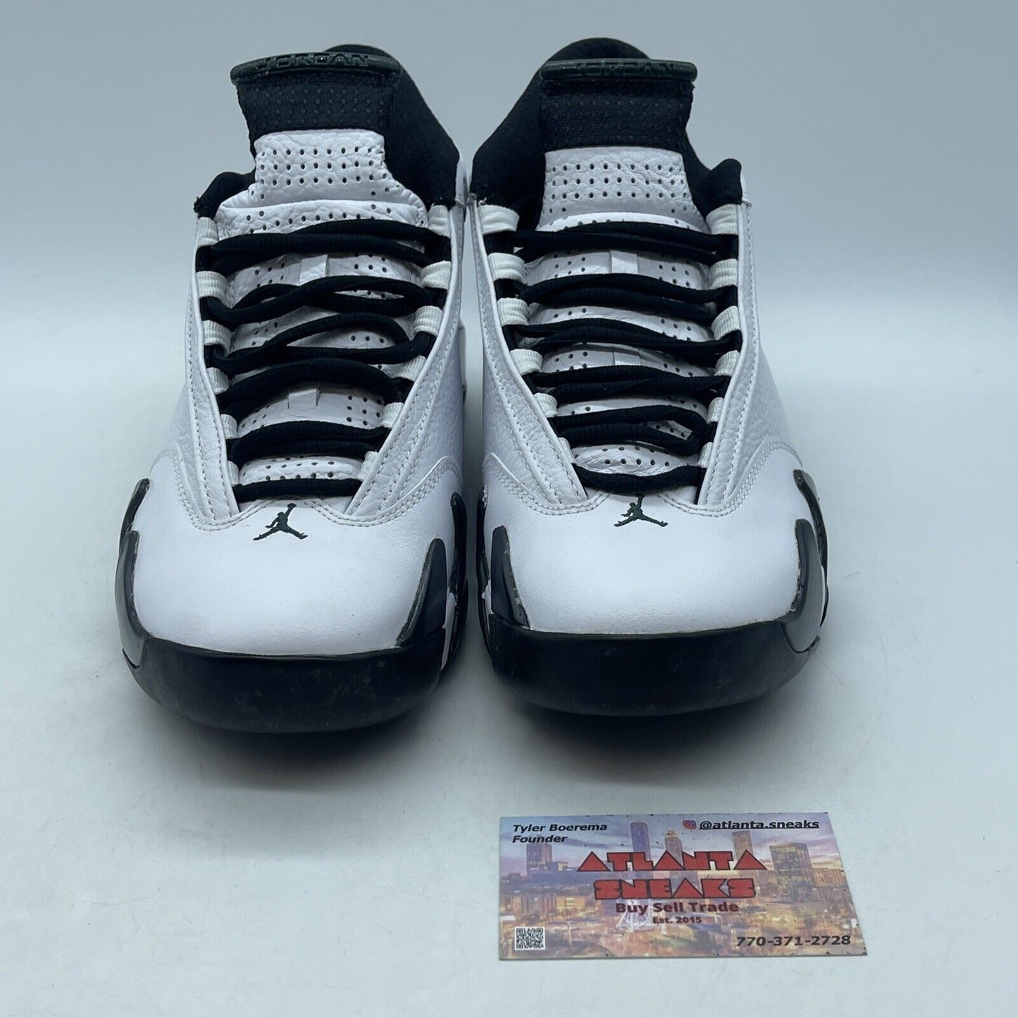 Size 9 - Air Jordan 14 Retro 2016 Oxidized Green White Leather (487471-106)