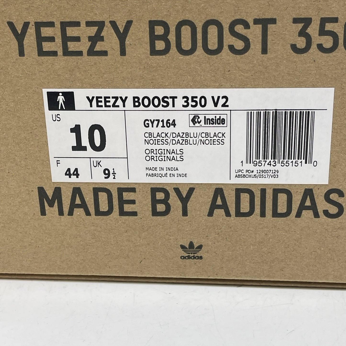 Size 10 - adidas Yeezy Boost 350 V2 Low Dazzling Blue Black Suede (GY7164)