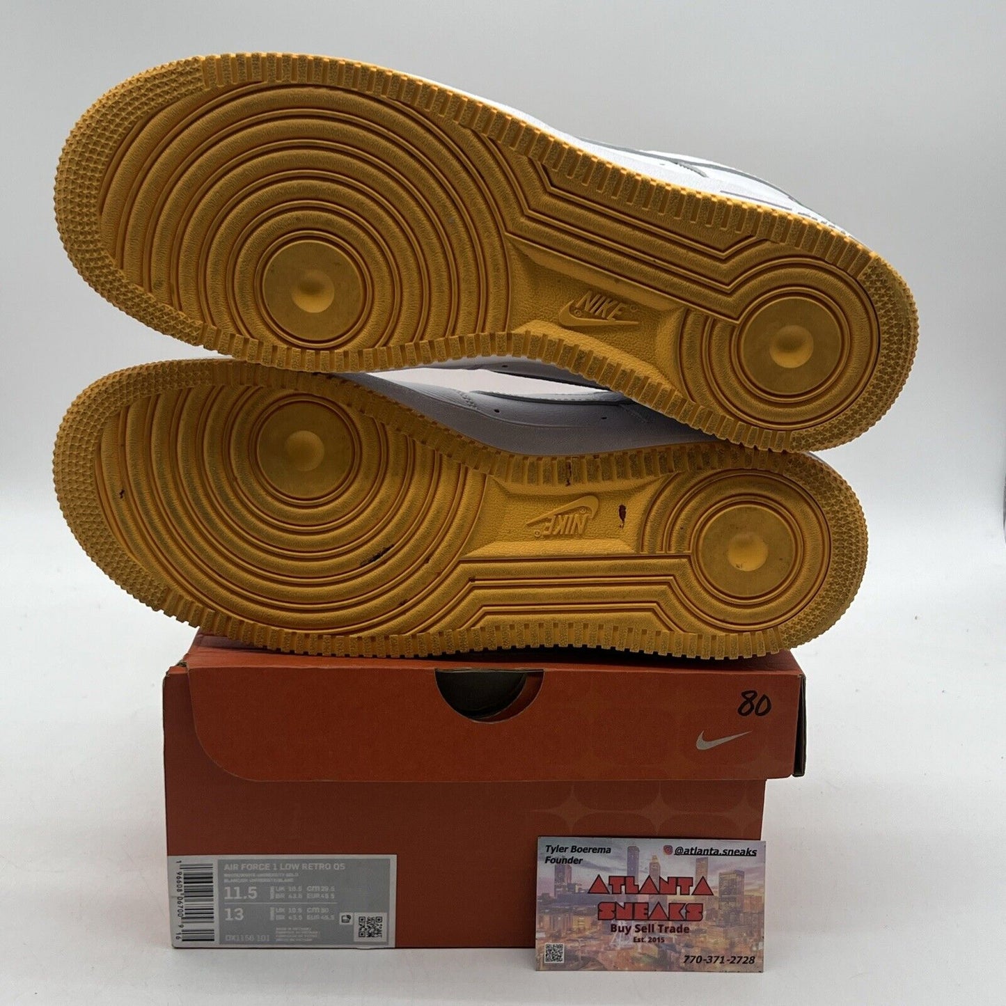 Size 11.5 - Nike Air Force 1 Low West Indies - University Gold  (DX1156-101)