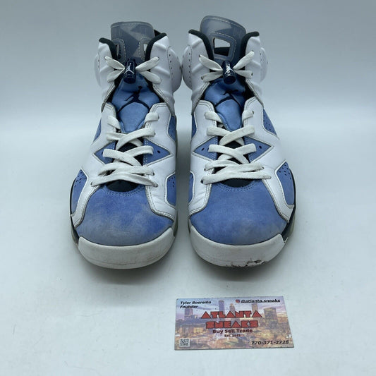 Size 10.5 - Jordan 6 Retro Mid UNC Home Blue Suede White Leather (CT8529-410)