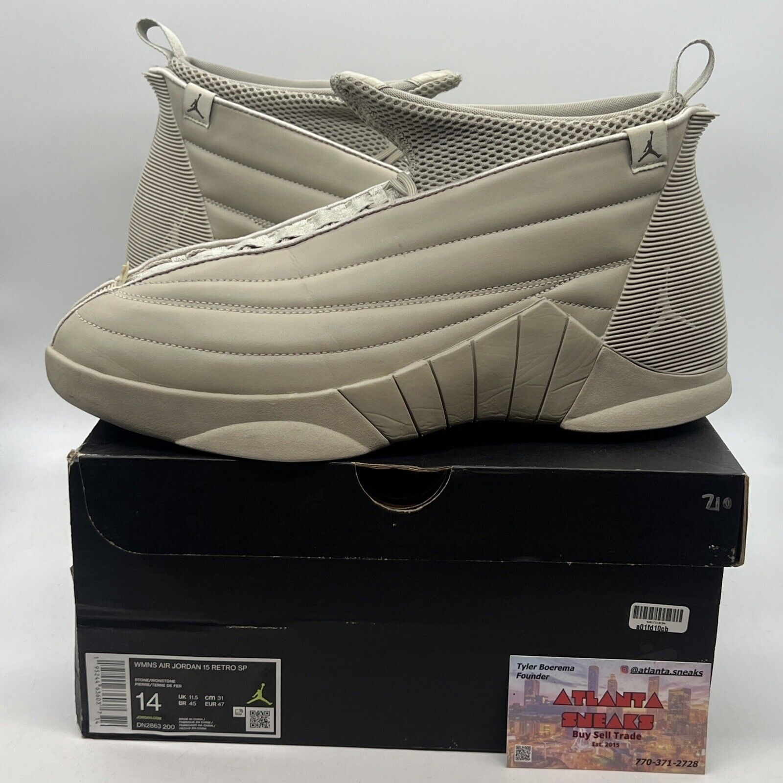 Size 14 - Billie Eilish x Air Jordan 15 Retro Brown W Tan Leather (DN2 ...