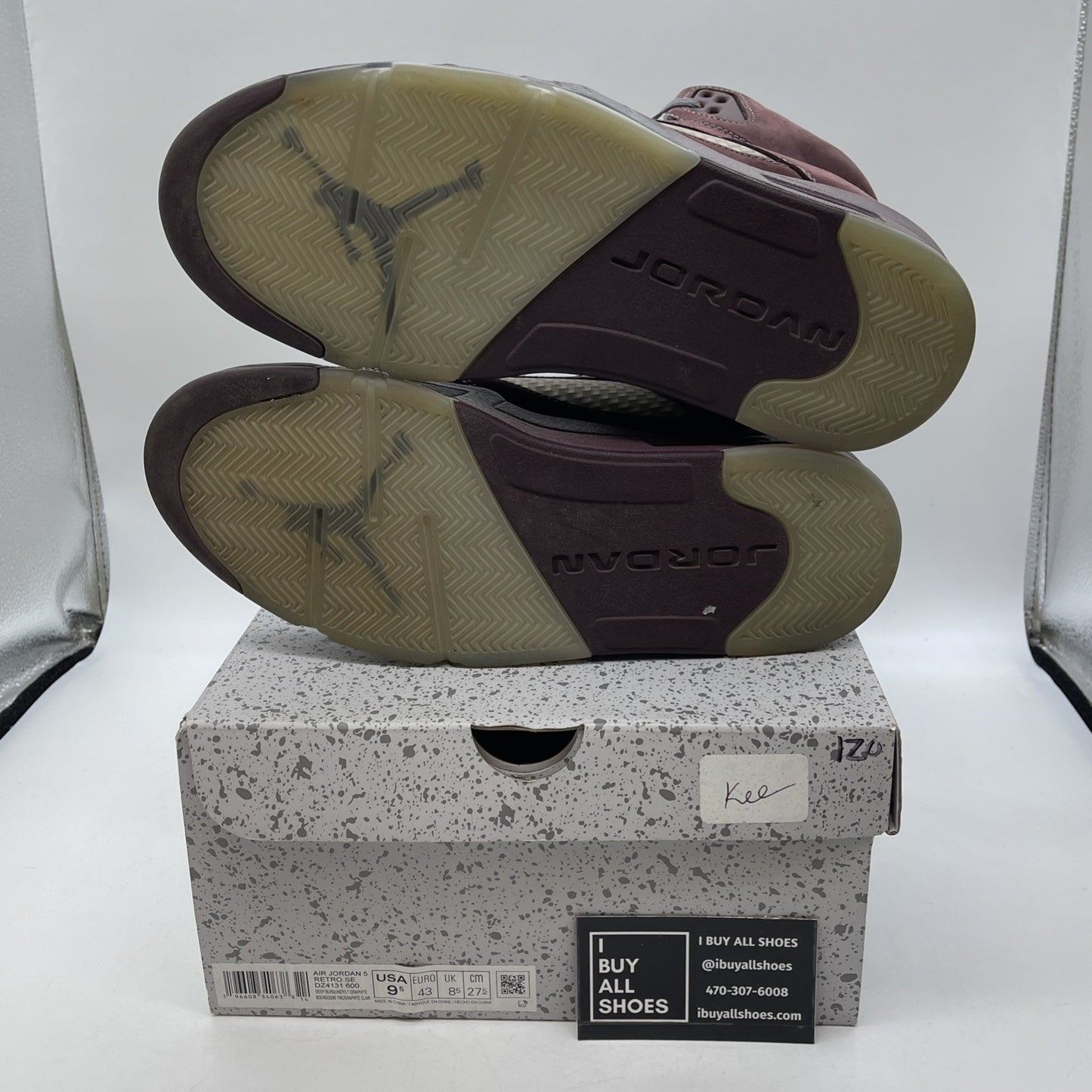 Size 9.5 - Air Jordan 5 Retro SE 2023 Burgundy Grey Suede (DZ4131-600)