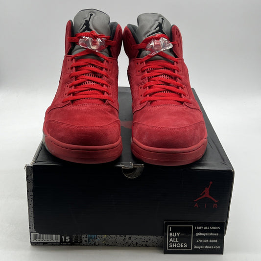 Size 15 - Air Jordan 5 Retro Red Suede (136027-602)