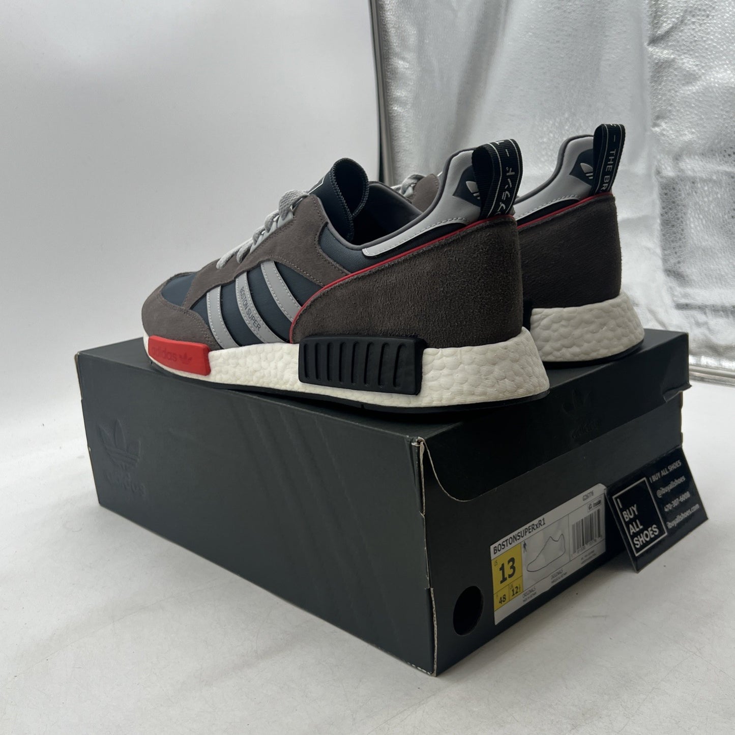 Size 13 - Adidas Boston Super R1 Cool Grey (G26776)