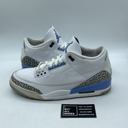 Size 11.5 - Jordan 3 Retro Mid UNC Blue Grey White Leather Suede (CT8532-104)