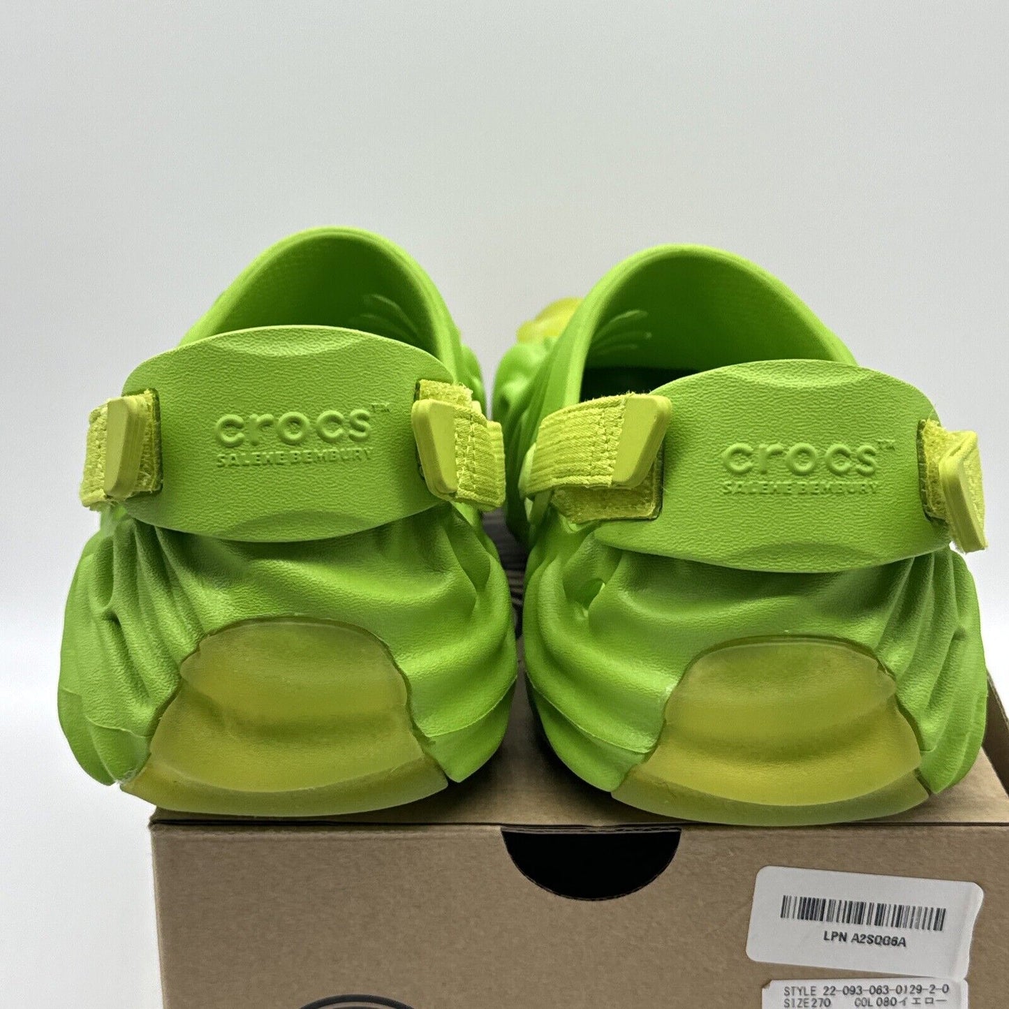 Crocs Pollex Clog for Men, Size 9 - Green Crocodile OG All New Comfy