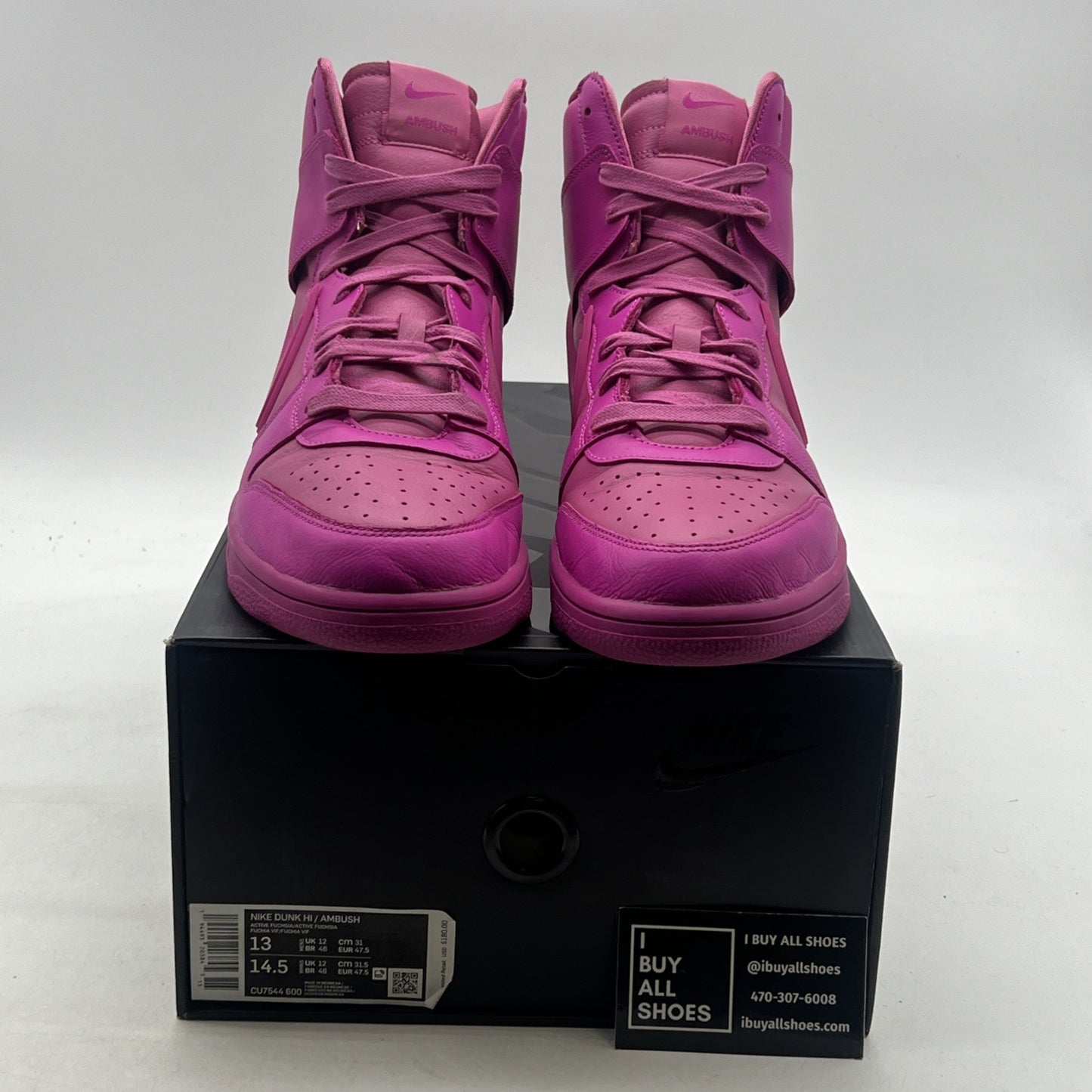 Size 13 - Nike AMBUSH x Dunk High Pink (CU7544-600)