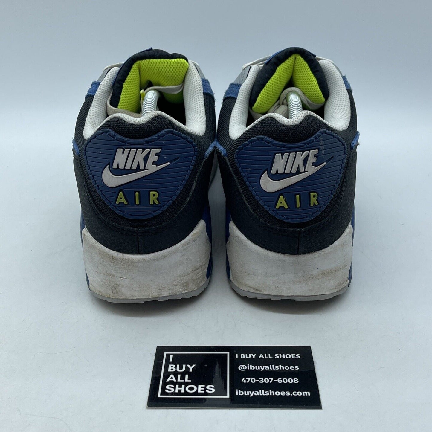 Size 12 - Nike Air Max 90 Atlantic Volt Blue Black Suede Leather (DM0029-001)