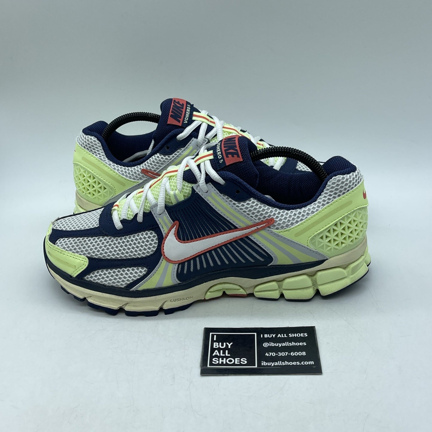 Size 9 - Nike Air Zoom Vomero 5 Barely Volt Midnight Navy (IB4004-701)