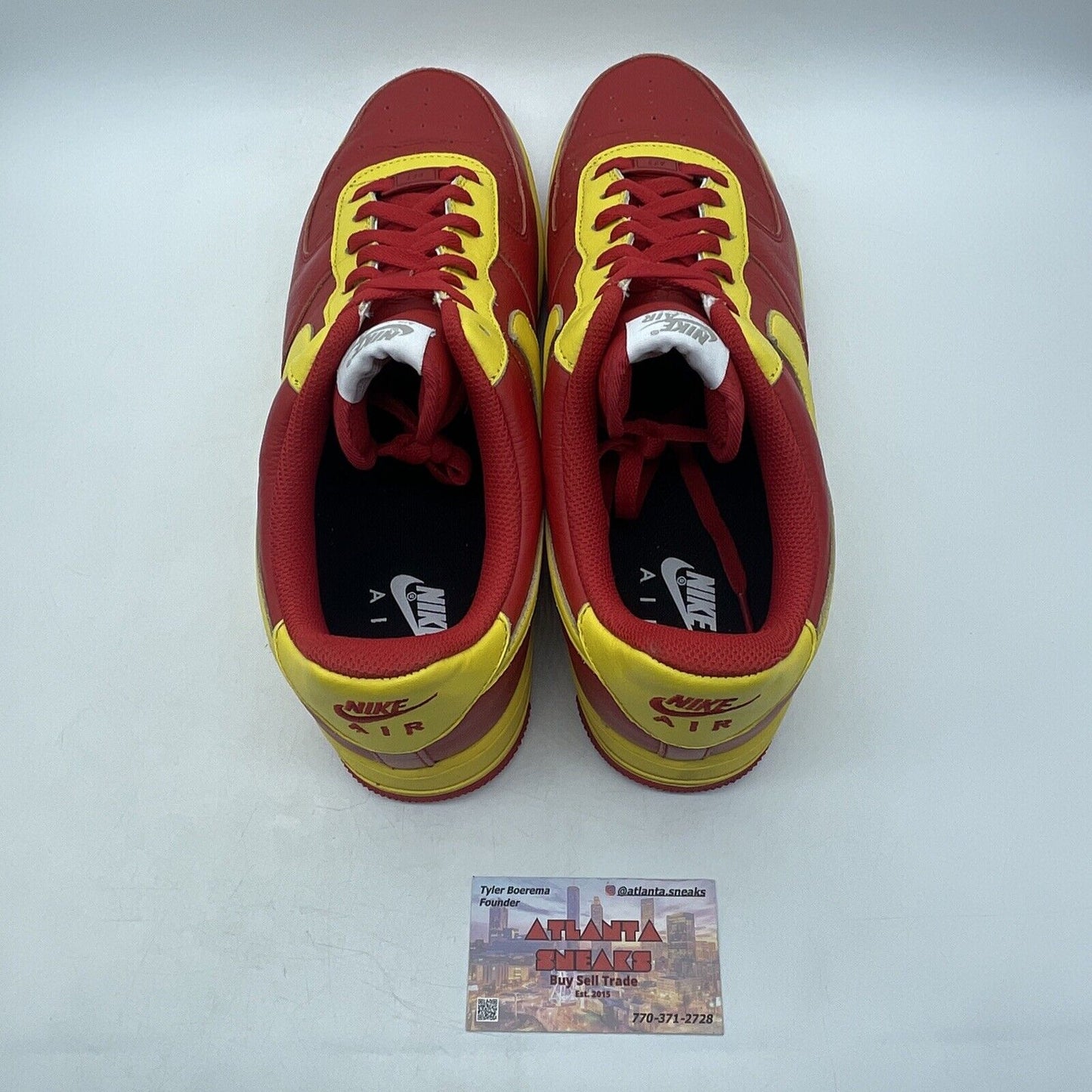 Size 13 - Air Force 1 Red Yellow Leather Nike ID By You (DV3892-900)