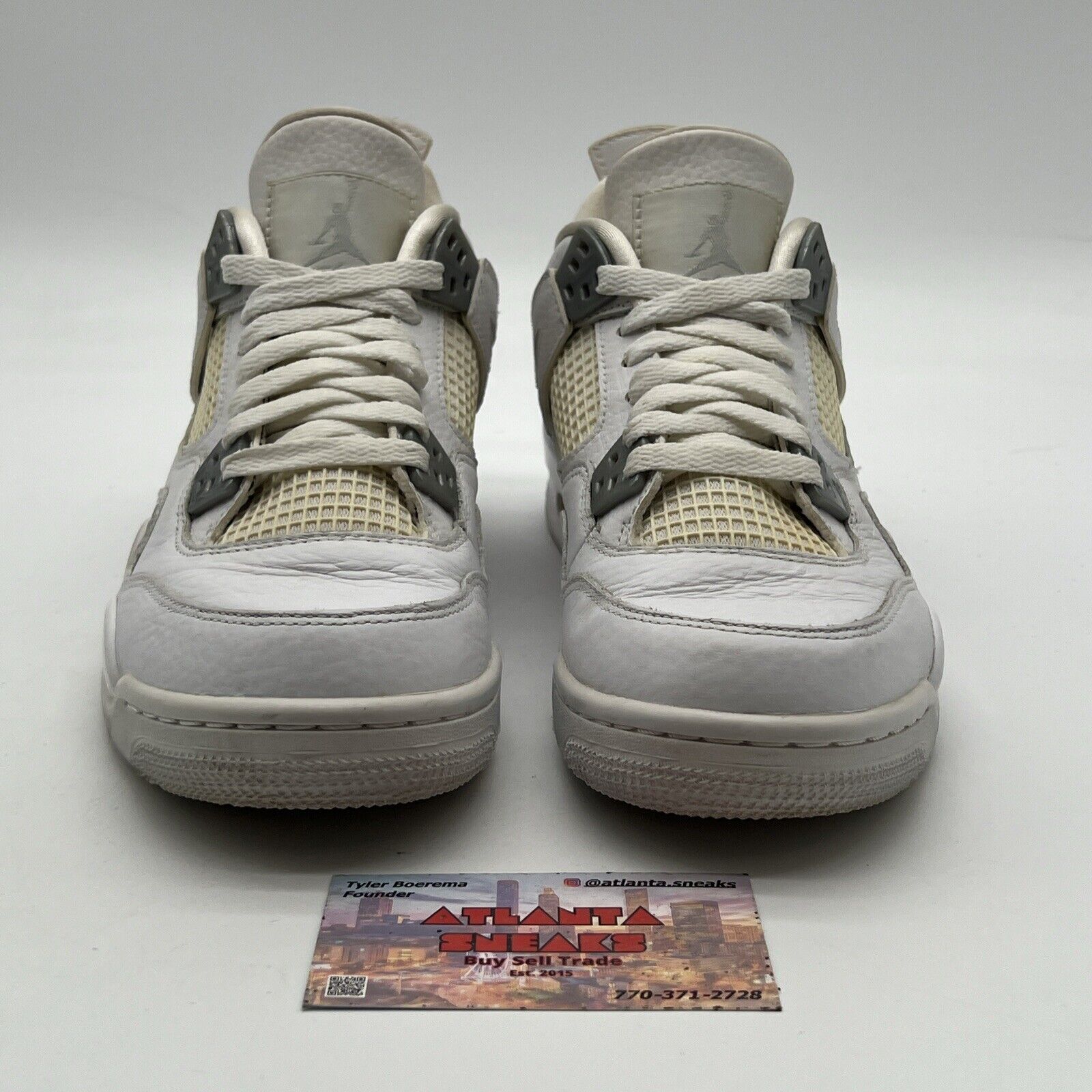 Size 5.5Y - Air Jordan 4 Retro Mid Pure Money (408452-100)