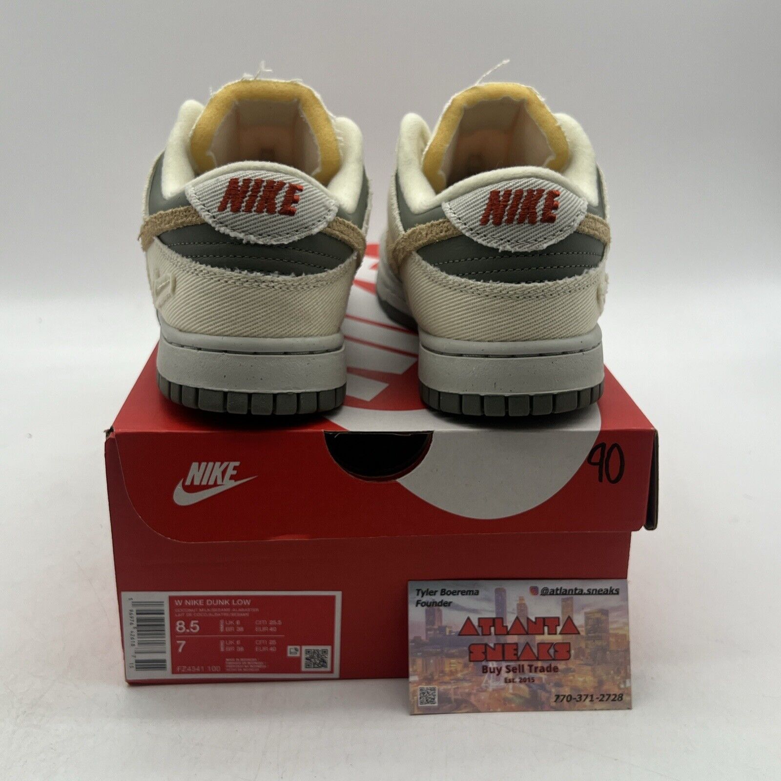 Size 8.5 - Nike Dunk Low Light Bone Dark Stucco W (FZ4341-100)