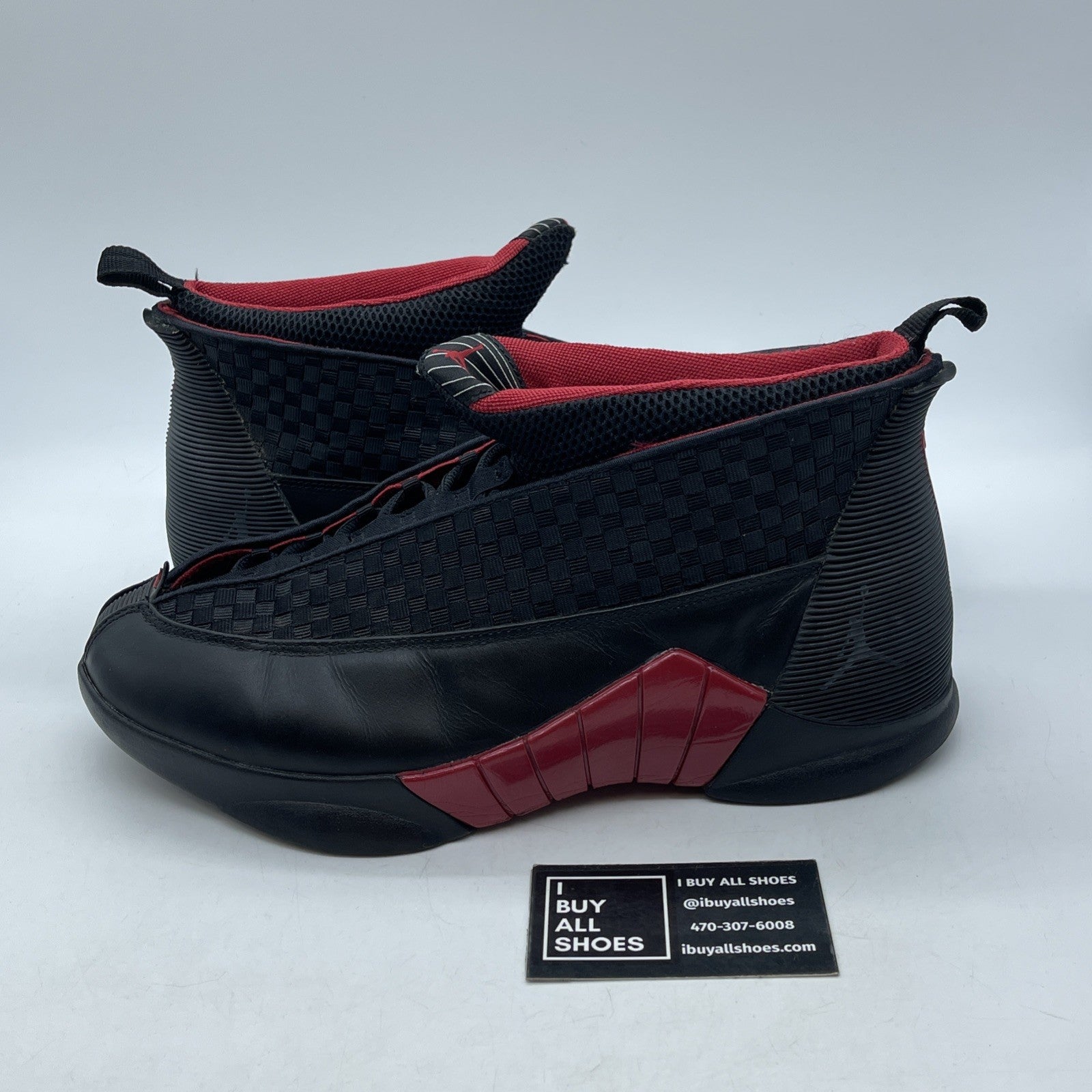 Size 10.5 - Air Jordan 15 Retro Countdown Pack Black Red Leather (317111-062)