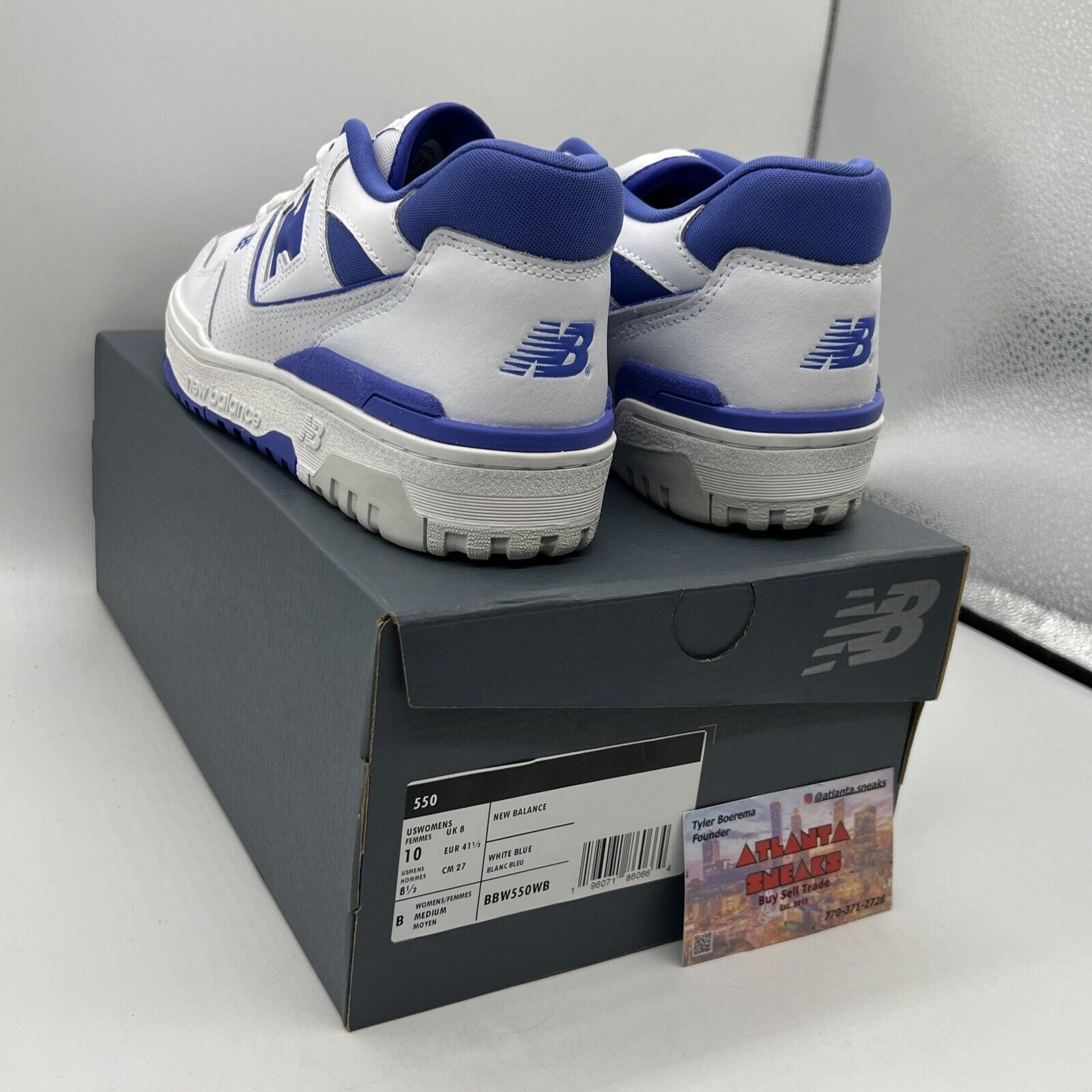 Size 10 - New Balance 550 White Aura W White Brand New Og All DS Sneakers