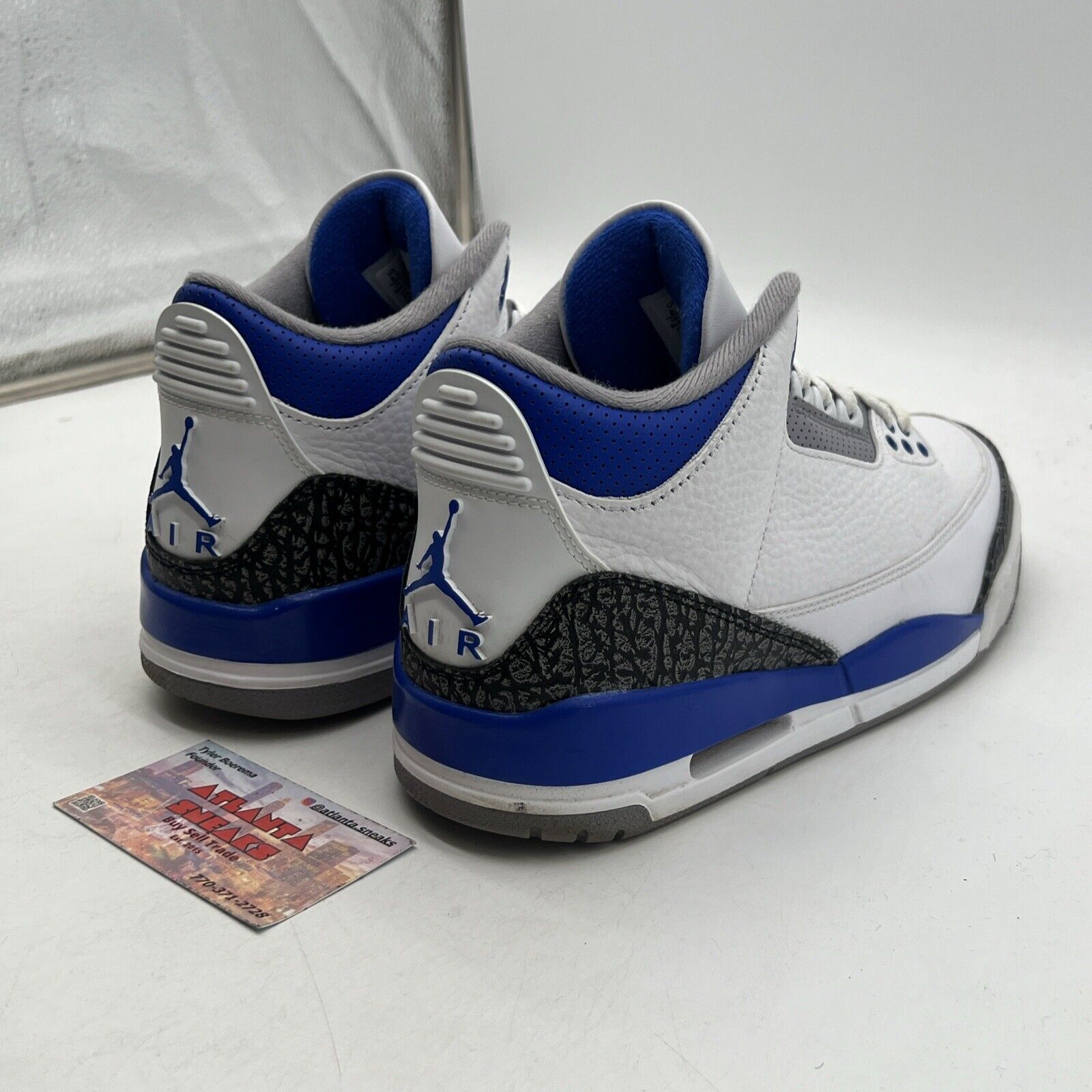 Size 8.5 - Jordan 3 Retro Mid Racer Blue White Black Grey Leather (CT8532-145)